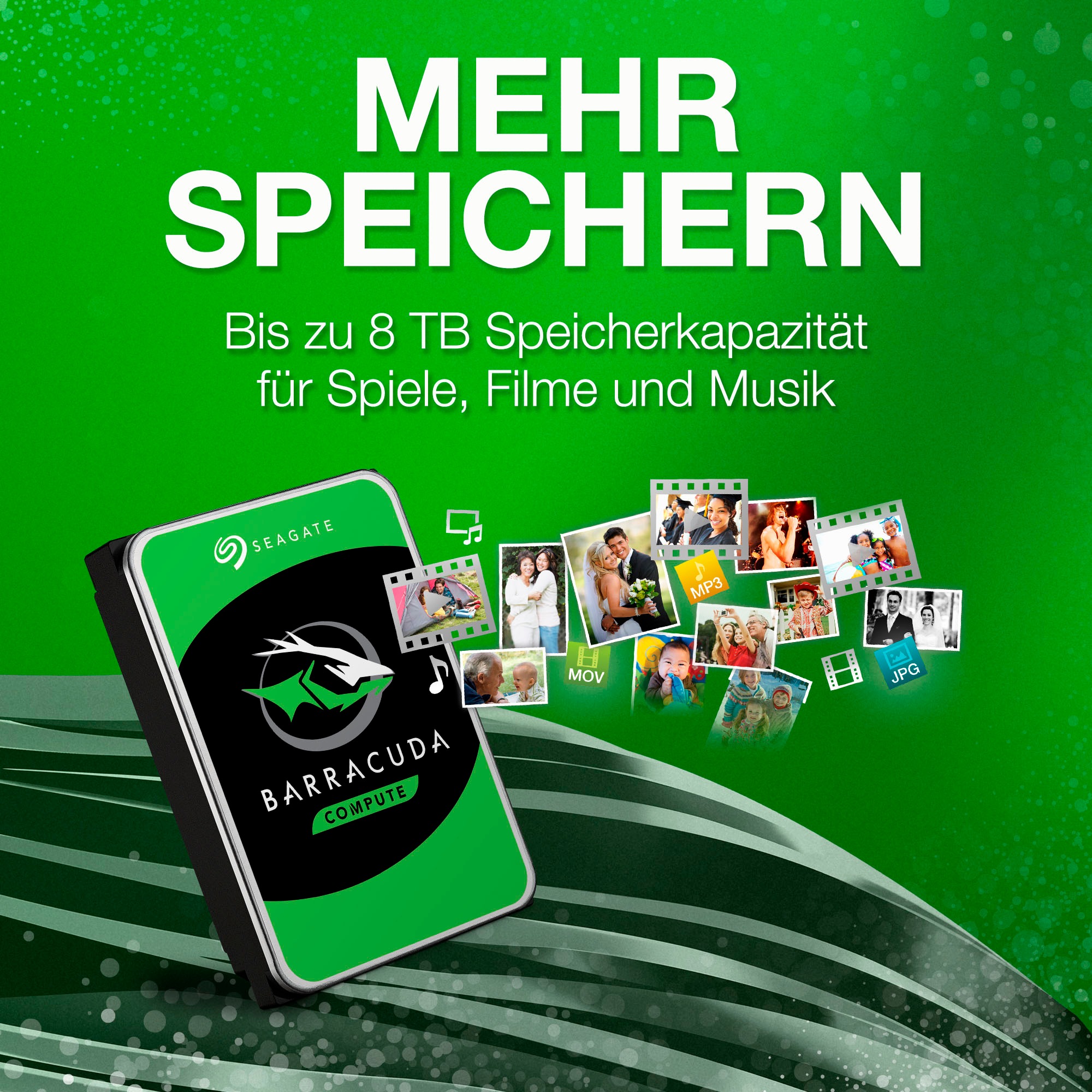 Seagate interne HDD-Festplatte »BarraCuda«, 3,5 Zoll, Anschluss SATA II, Bulk