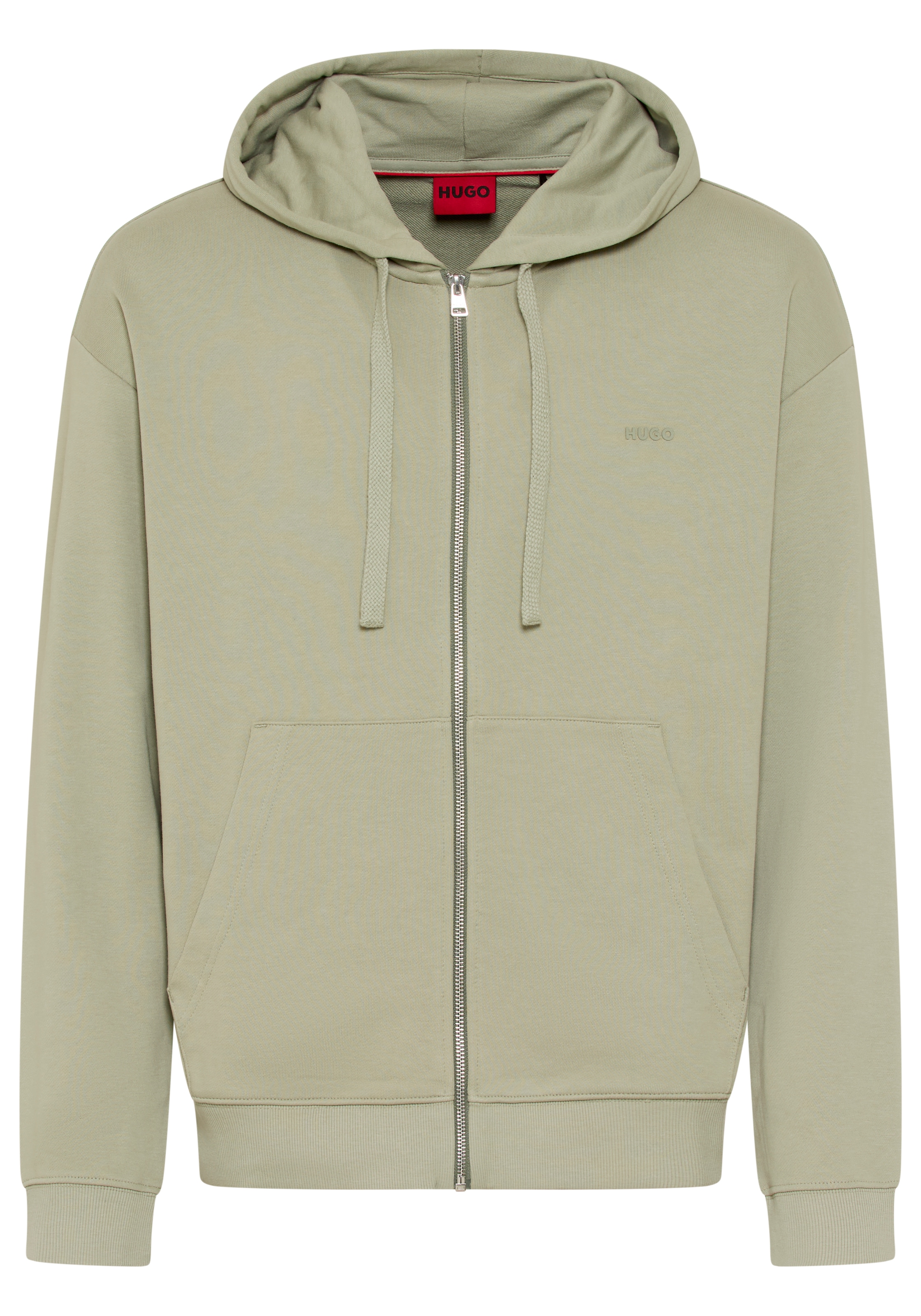 HUGO Kapuzensweatjacke Relaxed Fit, Kapuze, Taschen