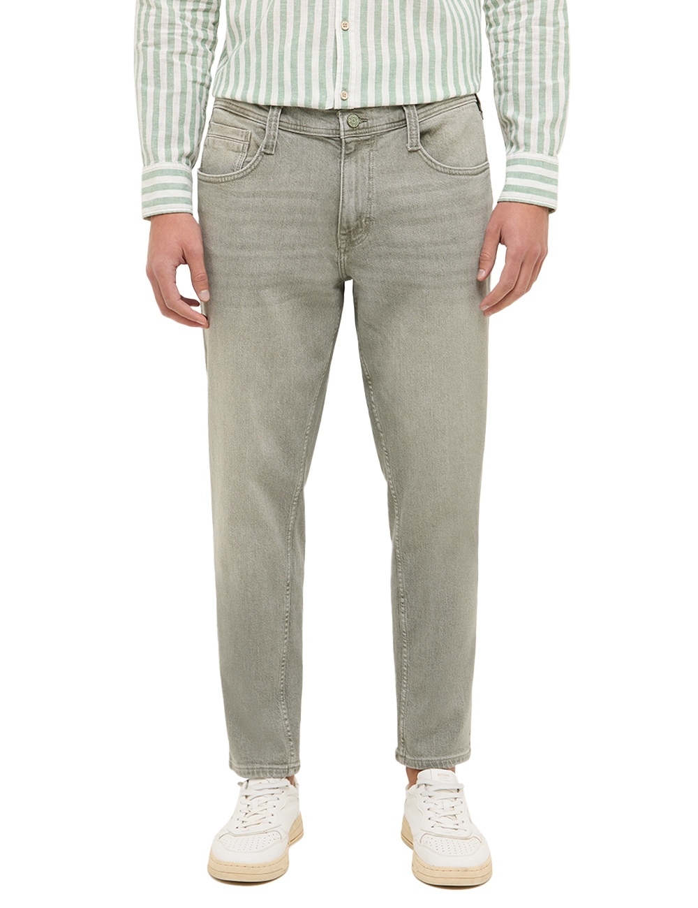 Mustang Herren Tapered-fit-Jeans »Herren Style Denver Tapered« in grün, Größe 34