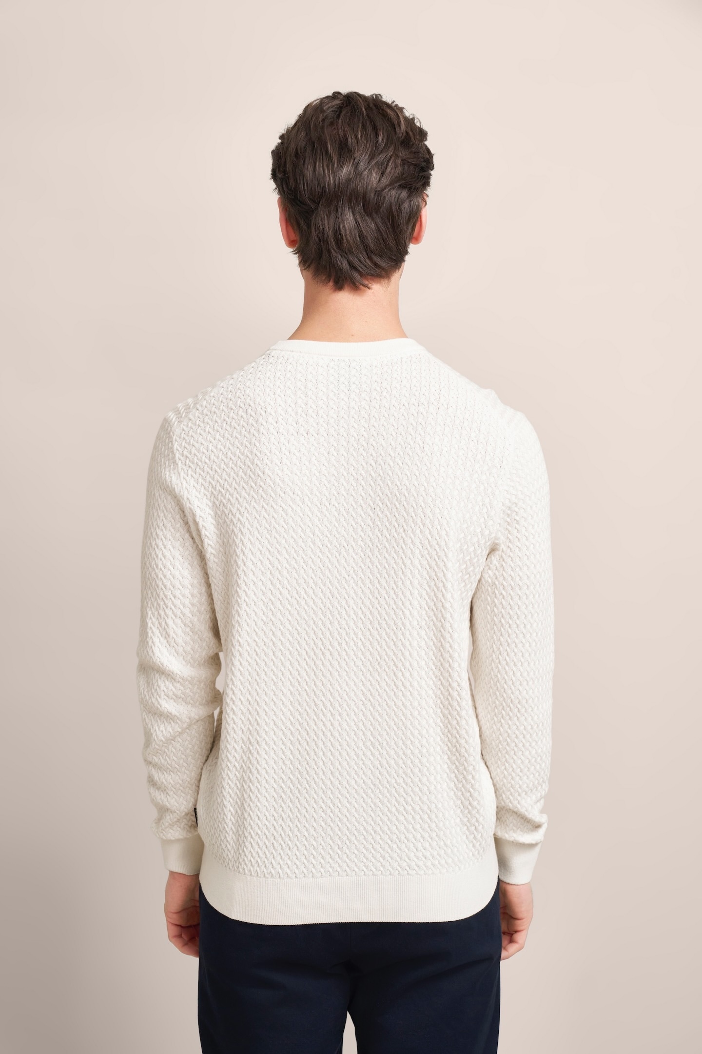 bugatti Strickpullover, mit Geflechtstruktur