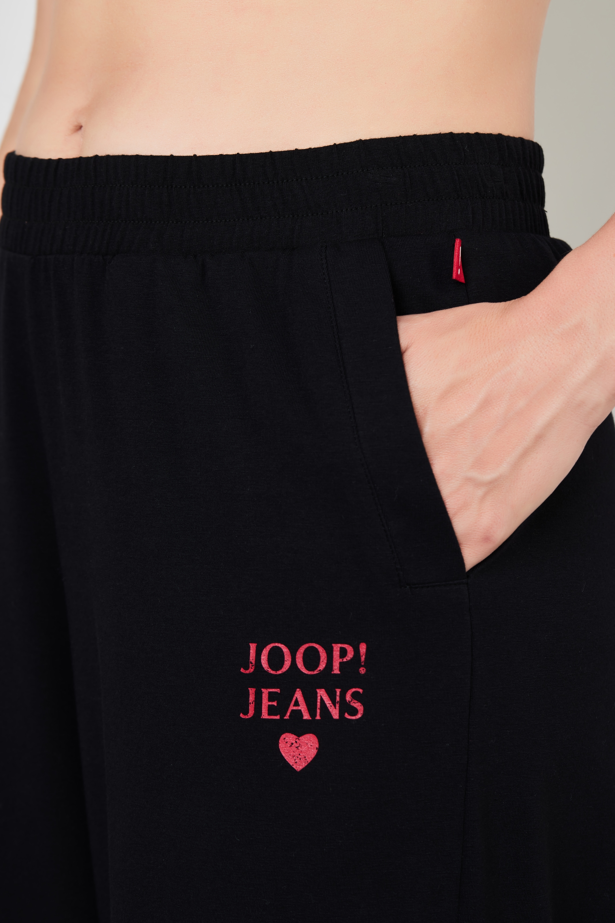 JOOP! Jeans Pyjamahose »After Dark (JOOP! Jeans)«, elastischer Bund, Cotton-Mix, weites Bein, Logo-Print, Taschen