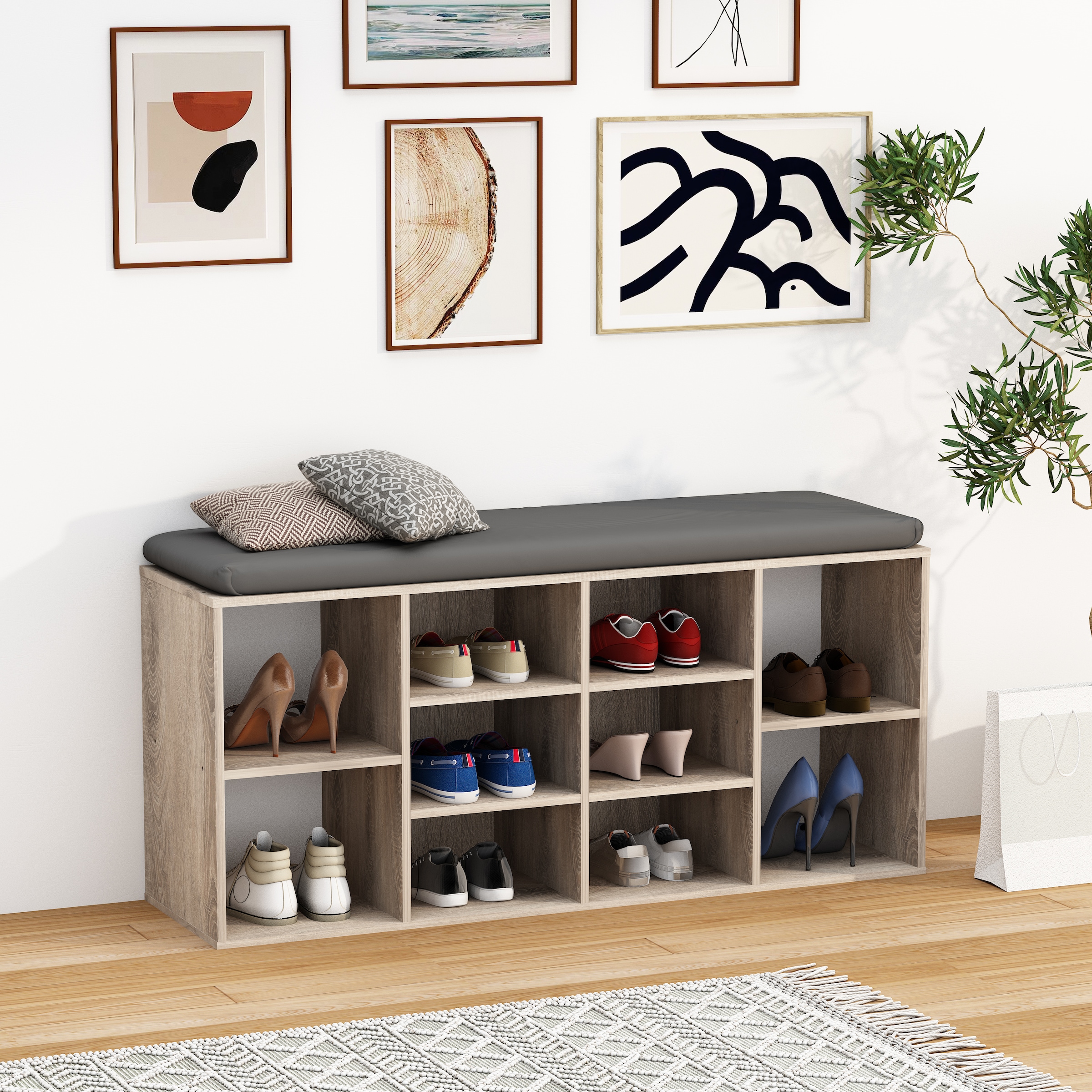 VCM Schuhregal »Holz Regal Schuhschrank Schuhregal Hinsol S«