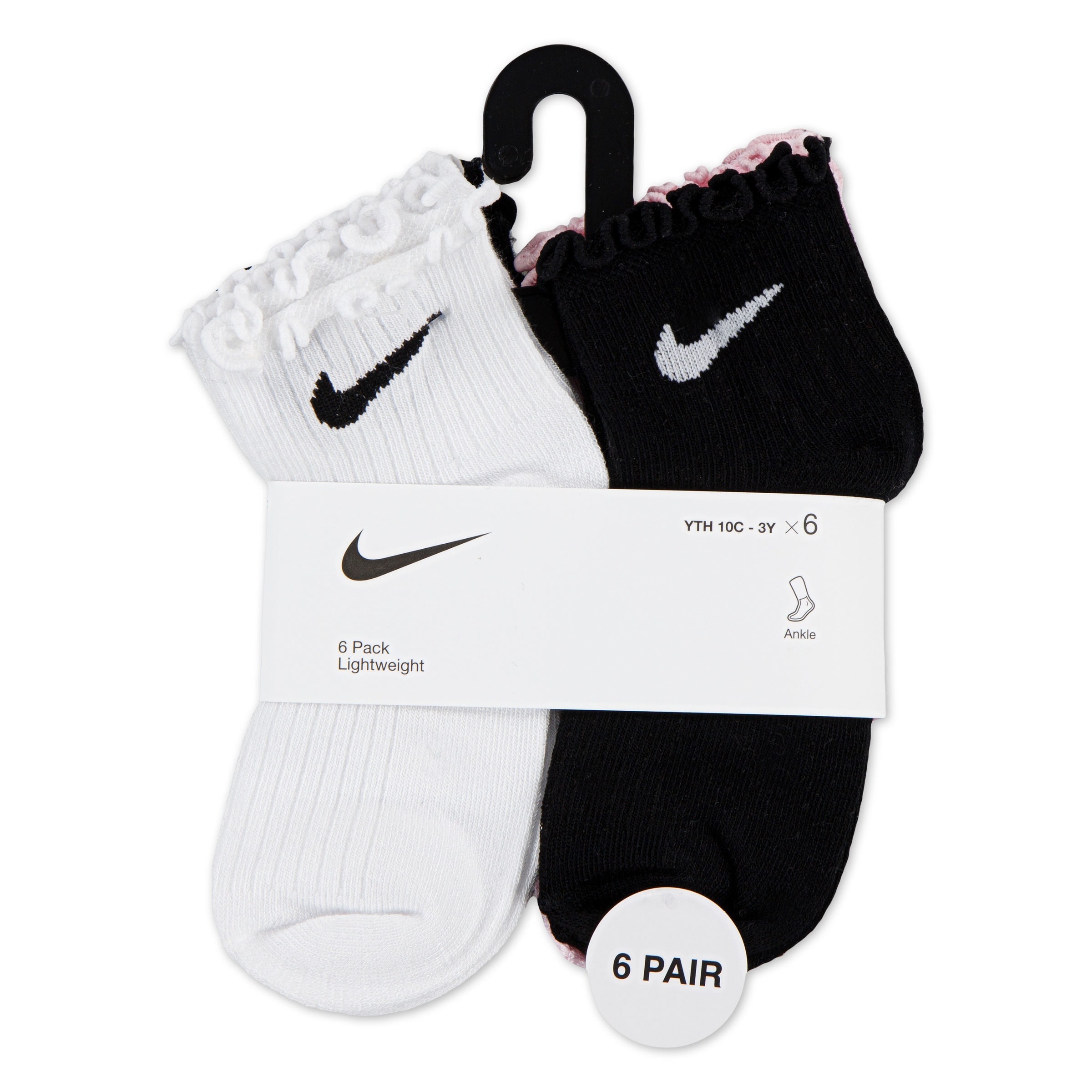 Nike Sportswear Socken »NHG 6PK LETTUCE WELT ANKLE SOC« 6 Paar tlg. für sportive Aktivitäten, sportlicher Stil, für Kinder