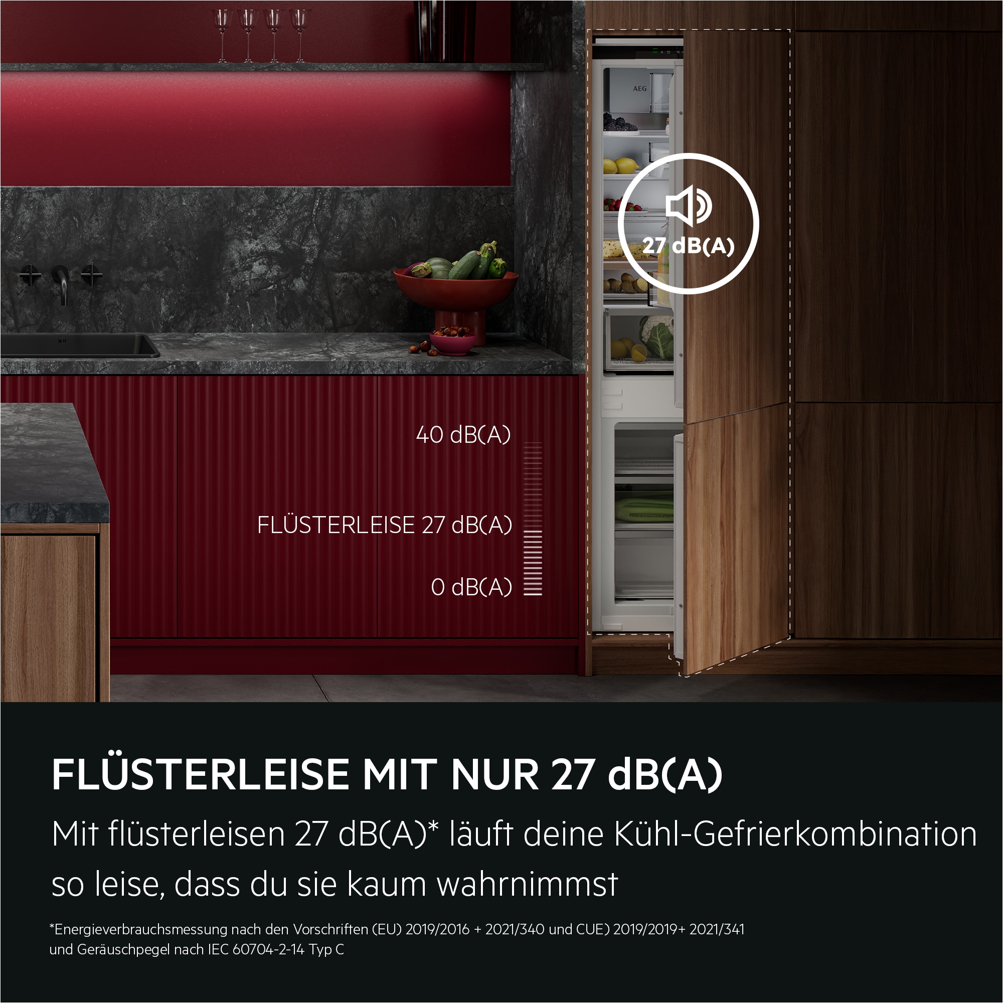 AEG Einbaukühlgefrierkombination 7000 »TC7CS181AF« 176,9 cm hoch 55,7 cm breit KI CoolAssist: passt Kühlung automatisch an Alltag, Einkauf, Urlaub an