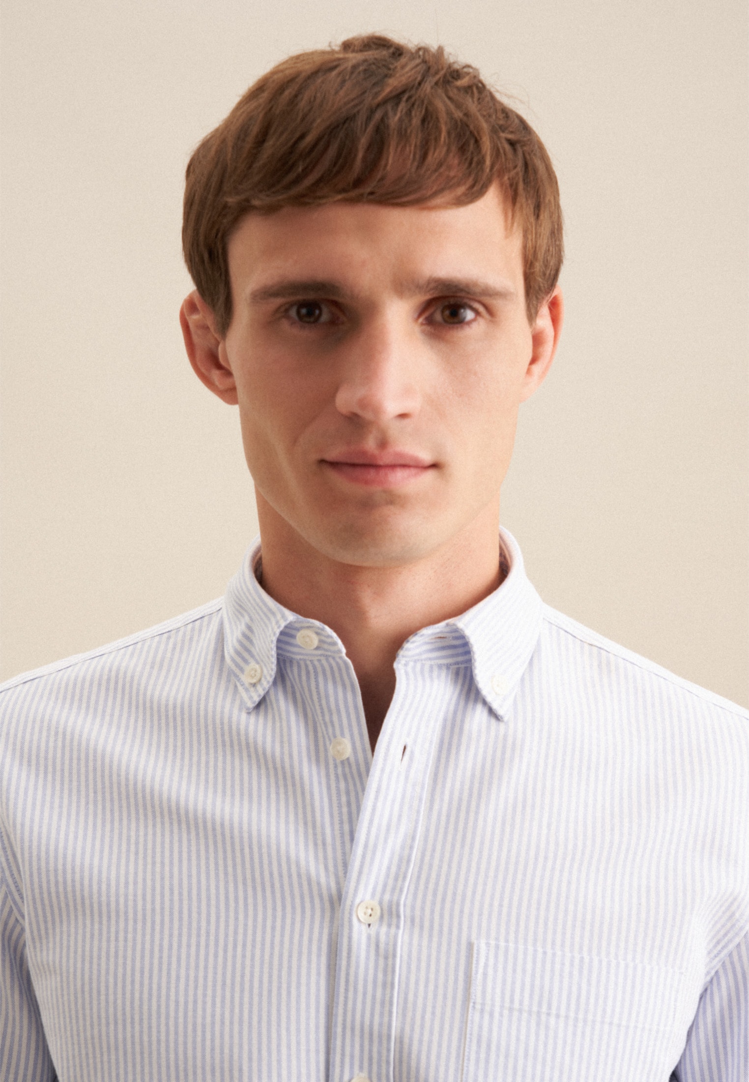 seidensticker Businesshemd, Slim 1/1 Button-Down-Kragen Gestreift