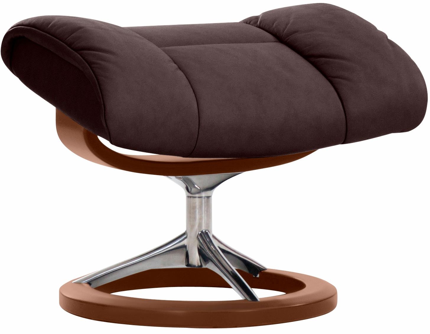 Stressless® Relaxsessel »Ruby«, (Set, Relaxsessel mit Hocker), mit Signature Base, Größe M, Gestell Eiche, Wenge, Braun & Schwarz