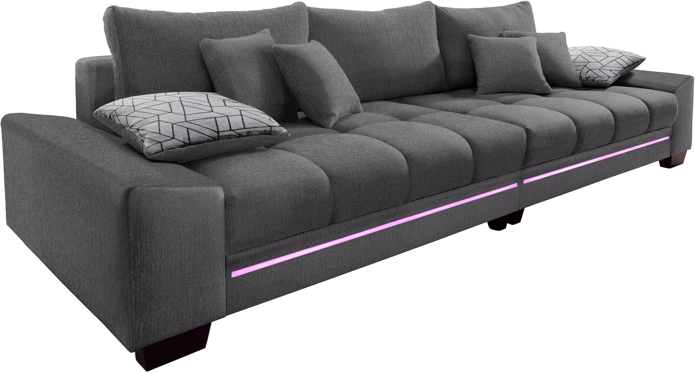 mit Kaltschaum bei Big-Sofa kaufen Couch wahlweise mit (140kg Belastung/Sitz), RGB-Beleuchtung Mr. »Nikita«, OTTO