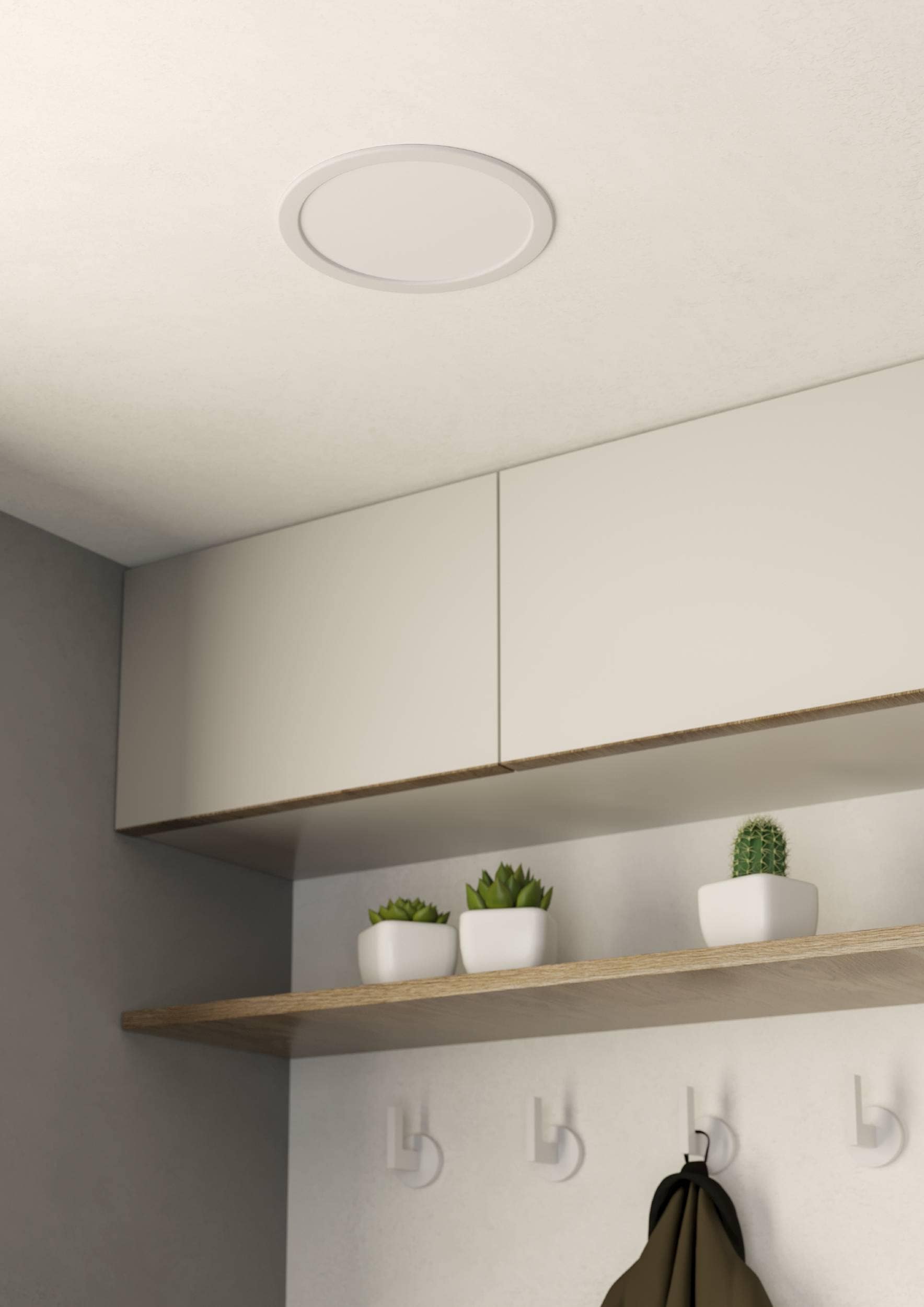 EGLO Einbauleuchte »Fueva 5 Einbaustrahler, Stahl und Kunststoff, Einbauspot, Einbaulampe« LED-Modul 1 Stk. Warmweiß Einbauleuchte - Ø21,6 x ET26 cm - weiß - 17W inkl.