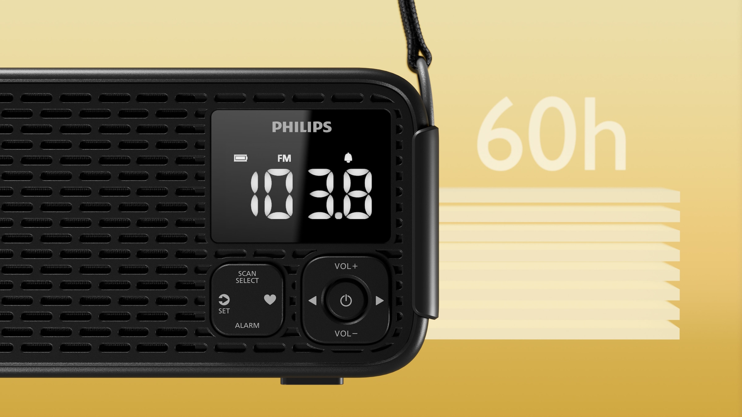 Philips Notfallradio »TAR3500/00« ( AM-Tuner | FM-Tuner 3 W) Kurbelradio, LED-Leuchte, lauter SOS-Alarm mit Blinkleuchte, USB-A