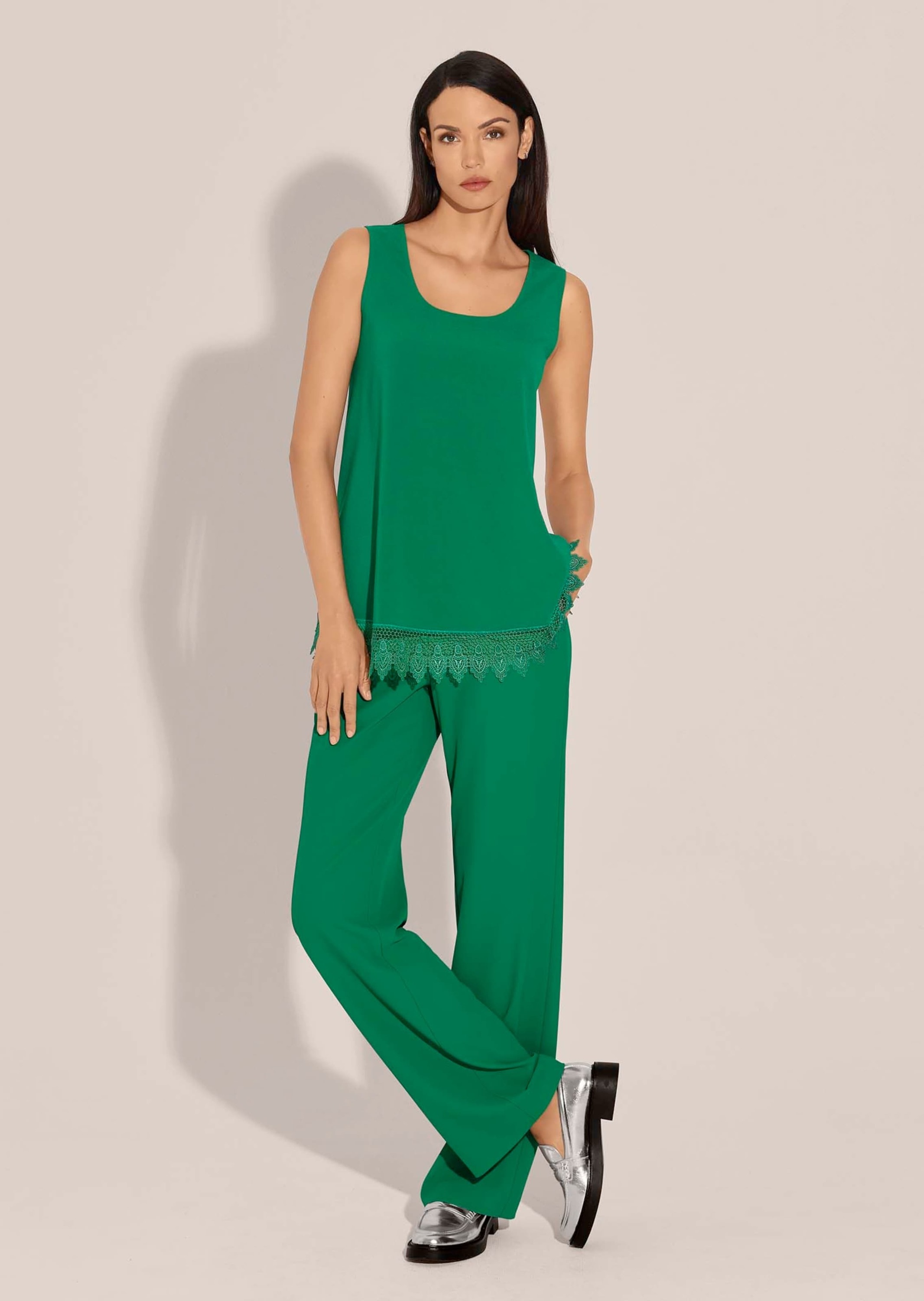 MADELEINE Stoffhose »Hose Weite Stretch-Hose mit Bügelfalten«