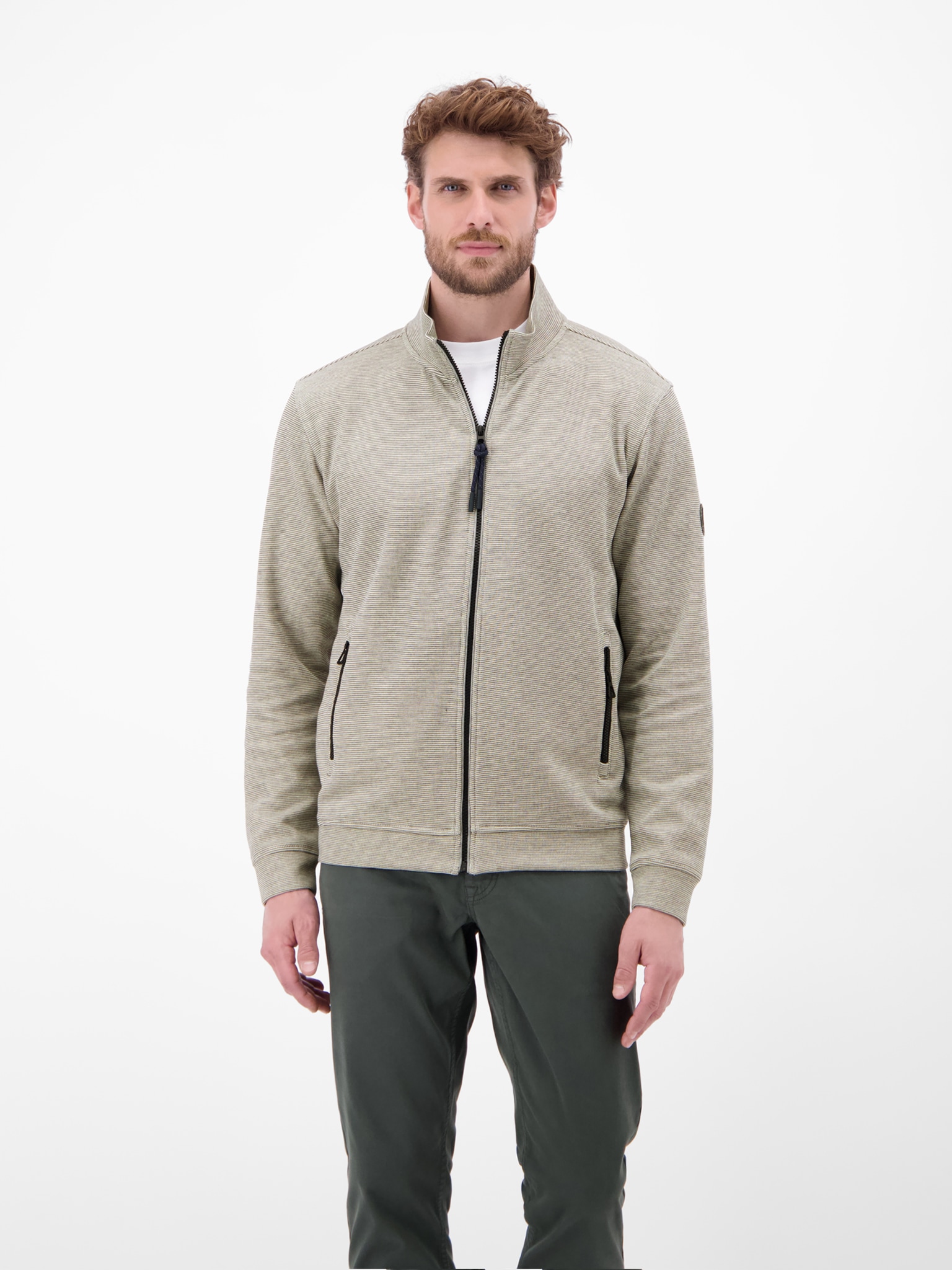LERROS Sweatjacke mit Stehkragen
