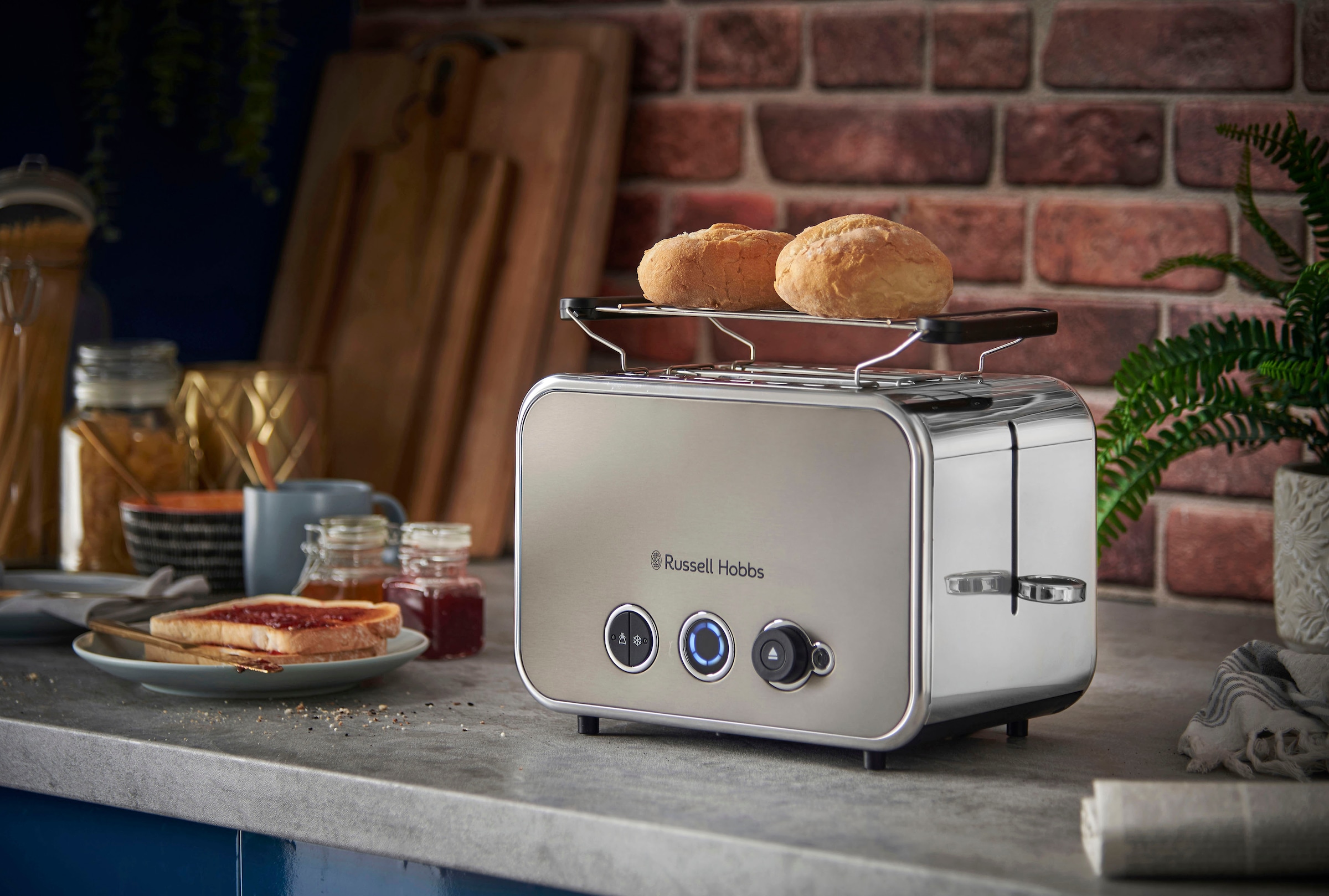 RUSSELL HOBBS Toaster »Distinctions Titanium 26432-56«, 2 kurze Schlitze, für 2 Scheiben, 1600 W