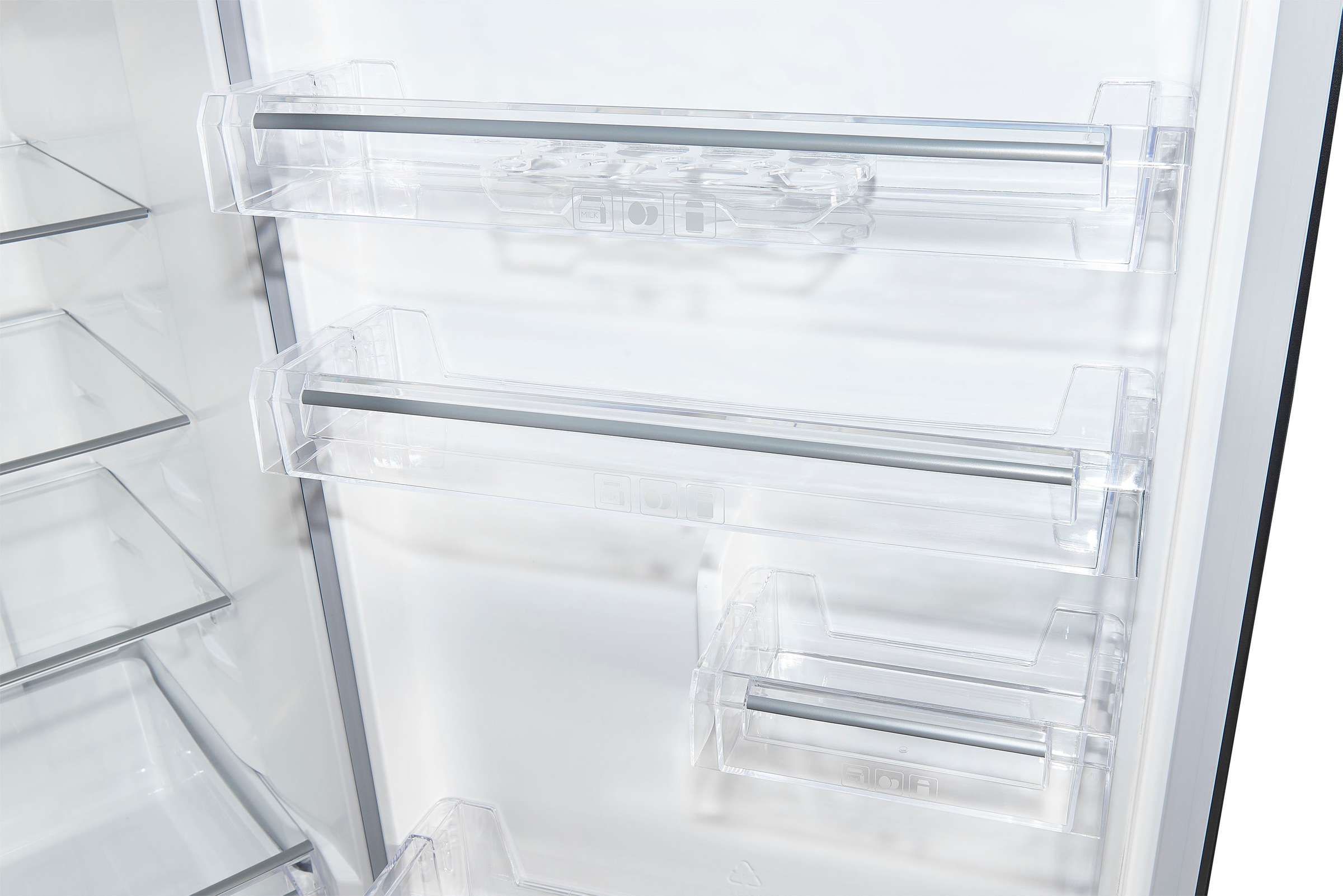 exquisit Kühl-/Gefrierkombination »KGC350-105-NF-040C inoxlook-az«, Energieeffizienzklasse C, 347 L Volumen, Total NoFrost, Display
