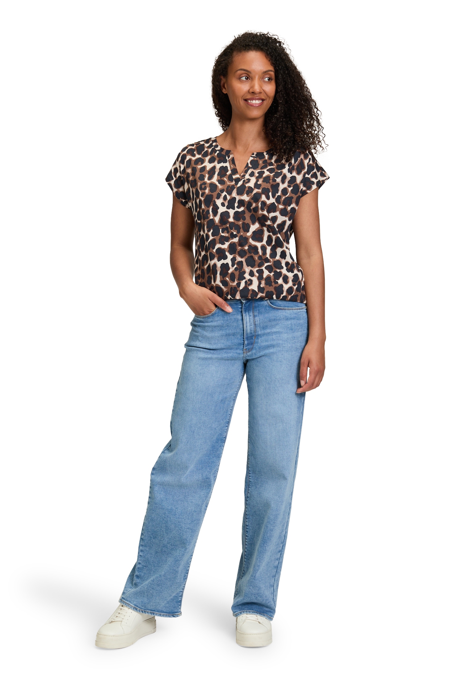 Betty&Co Kurzarmshirt »Casual-Shirt mit Tunnelzug«