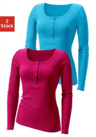 H.I.S Langarmshirt, mit Knopfleiste vorn