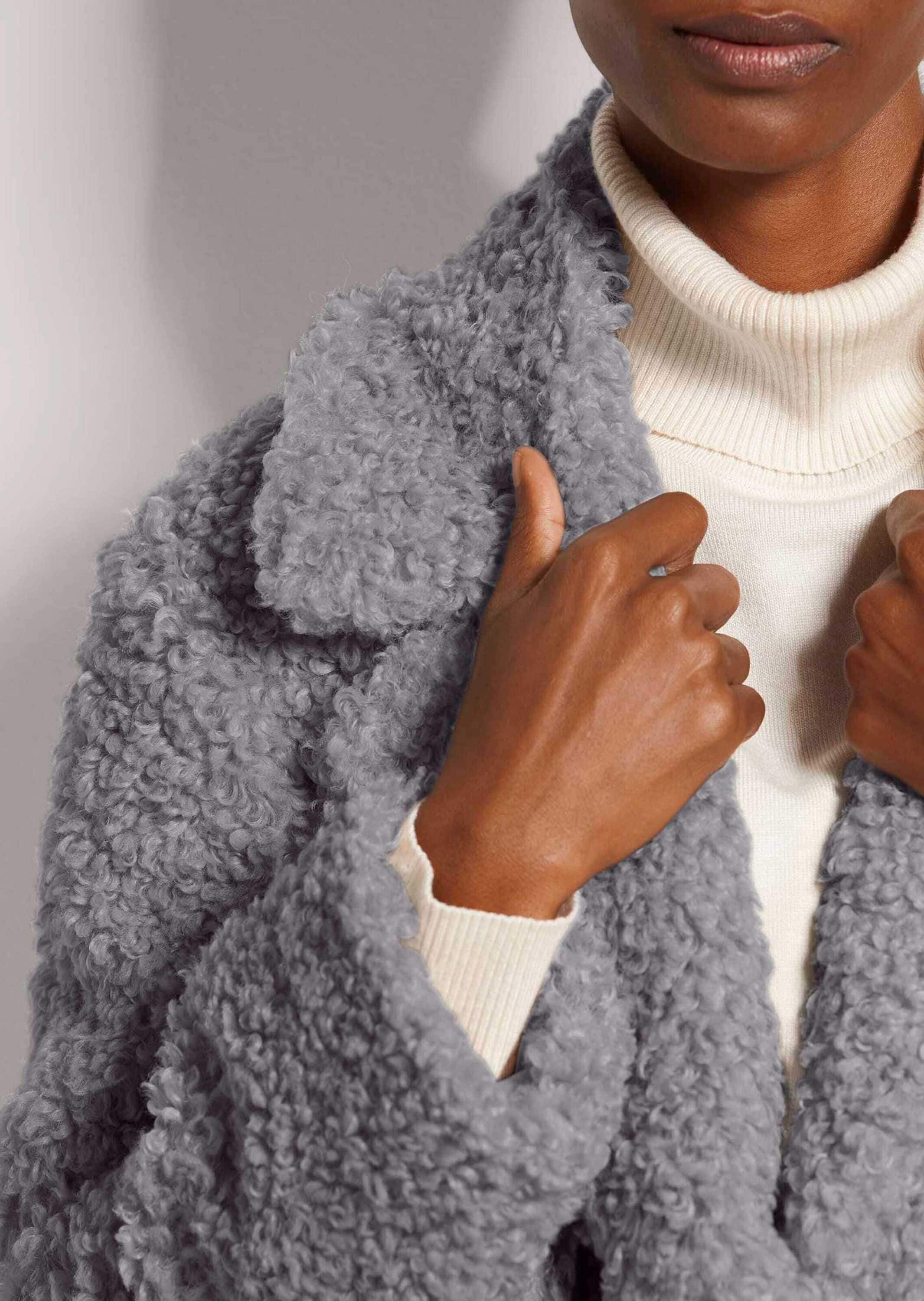 MADELEINE Langmantel »Mantel Webpelz-Mantel«