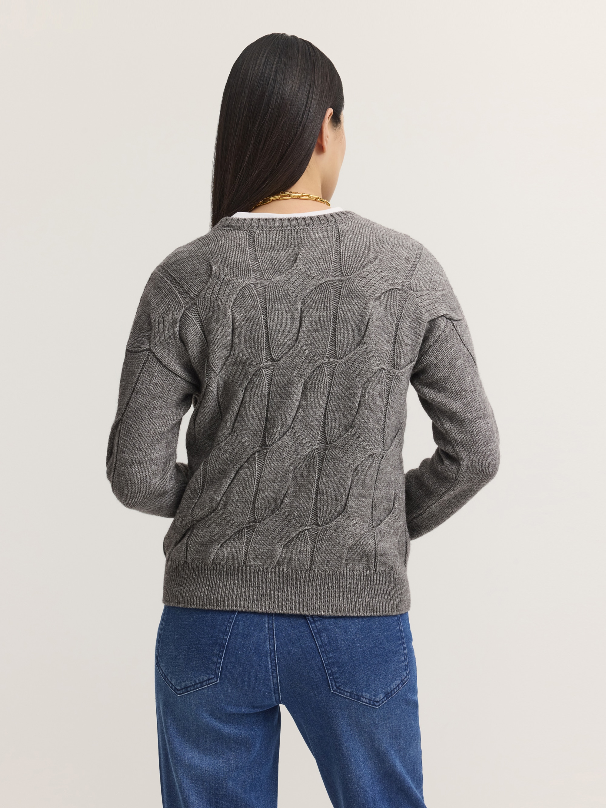 bugatti Rundhalspullover »Regular Fit« Regular Fit Alpaka-Wollmix