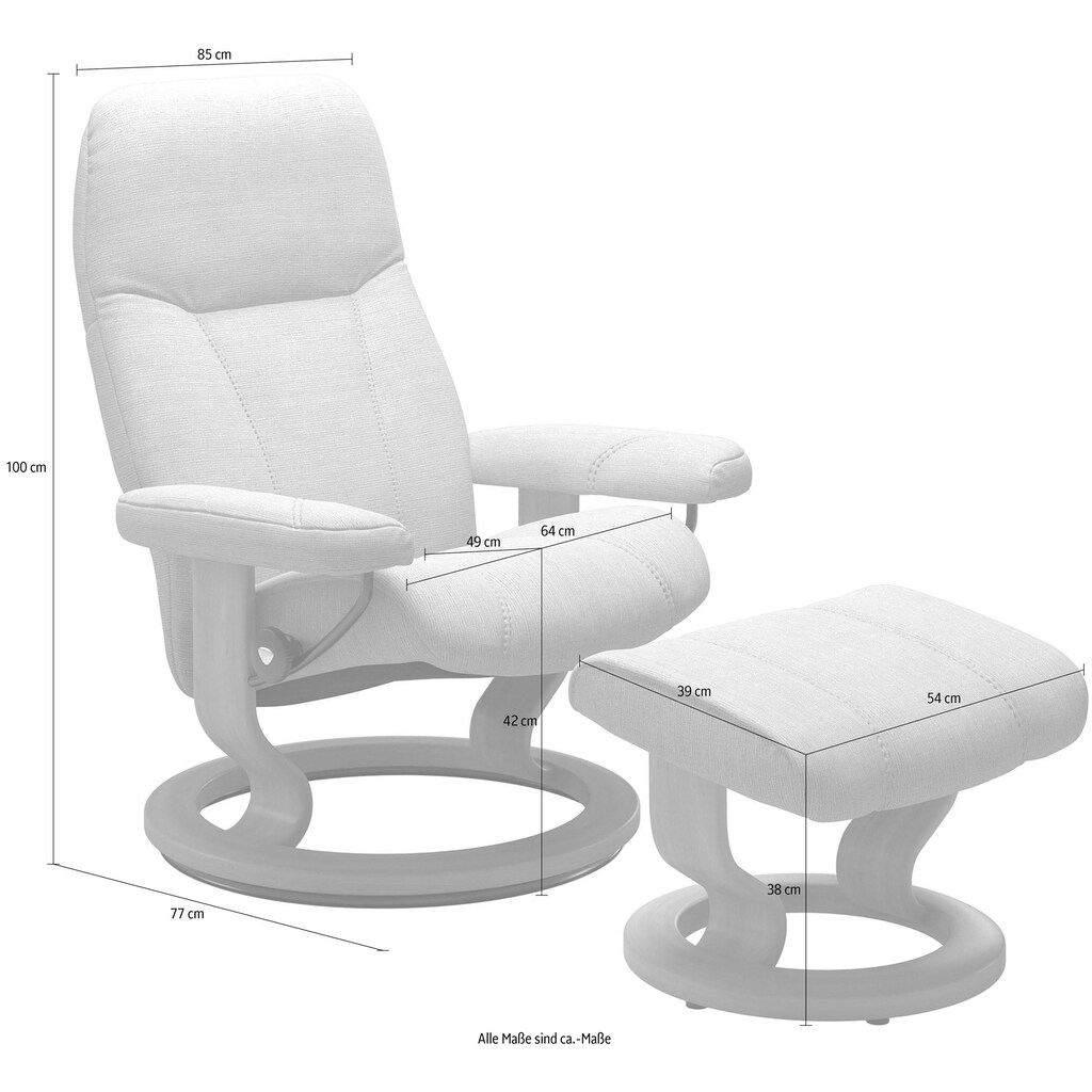 Stressless® Relaxsessel »Consul«, (Set, Relaxsessel mit Hocker)