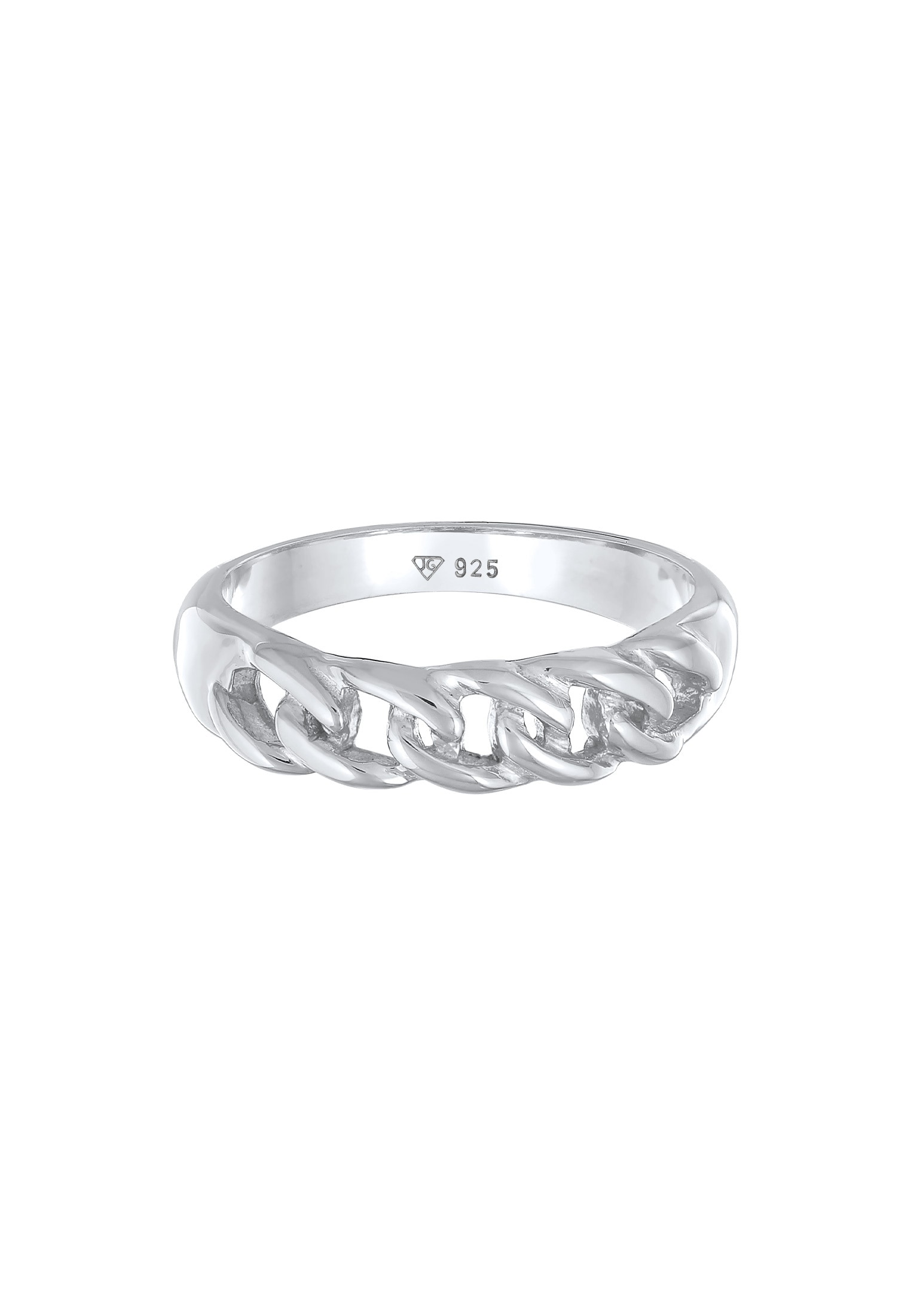 Elli Silberring »Ring Bandring Knoten Panzerketten Look 925 Silber«
