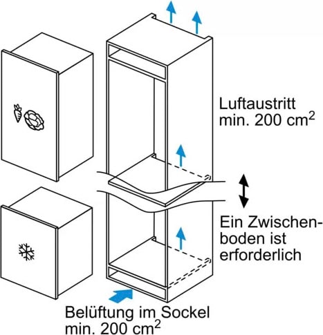 NEFF Einbaugefrierschrank »GI1216DE0«, N 50, 87,4 cm hoch, 55,8 cm breit