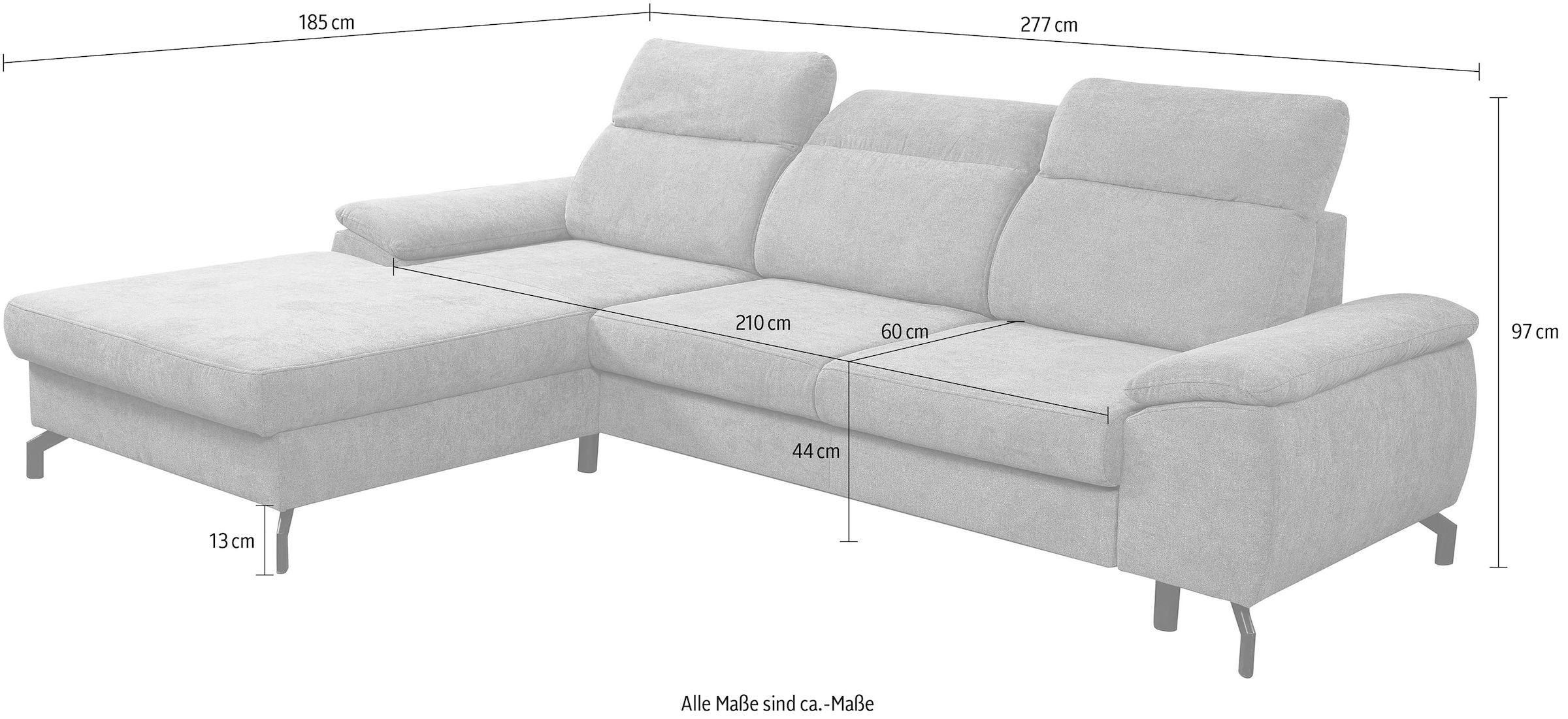 WERK2 Ecksofa »Panama«, Modernes Sofa OTTO Bettkasten, bei online bestellen mit verstellbar Kopfteile Schlaffunktion