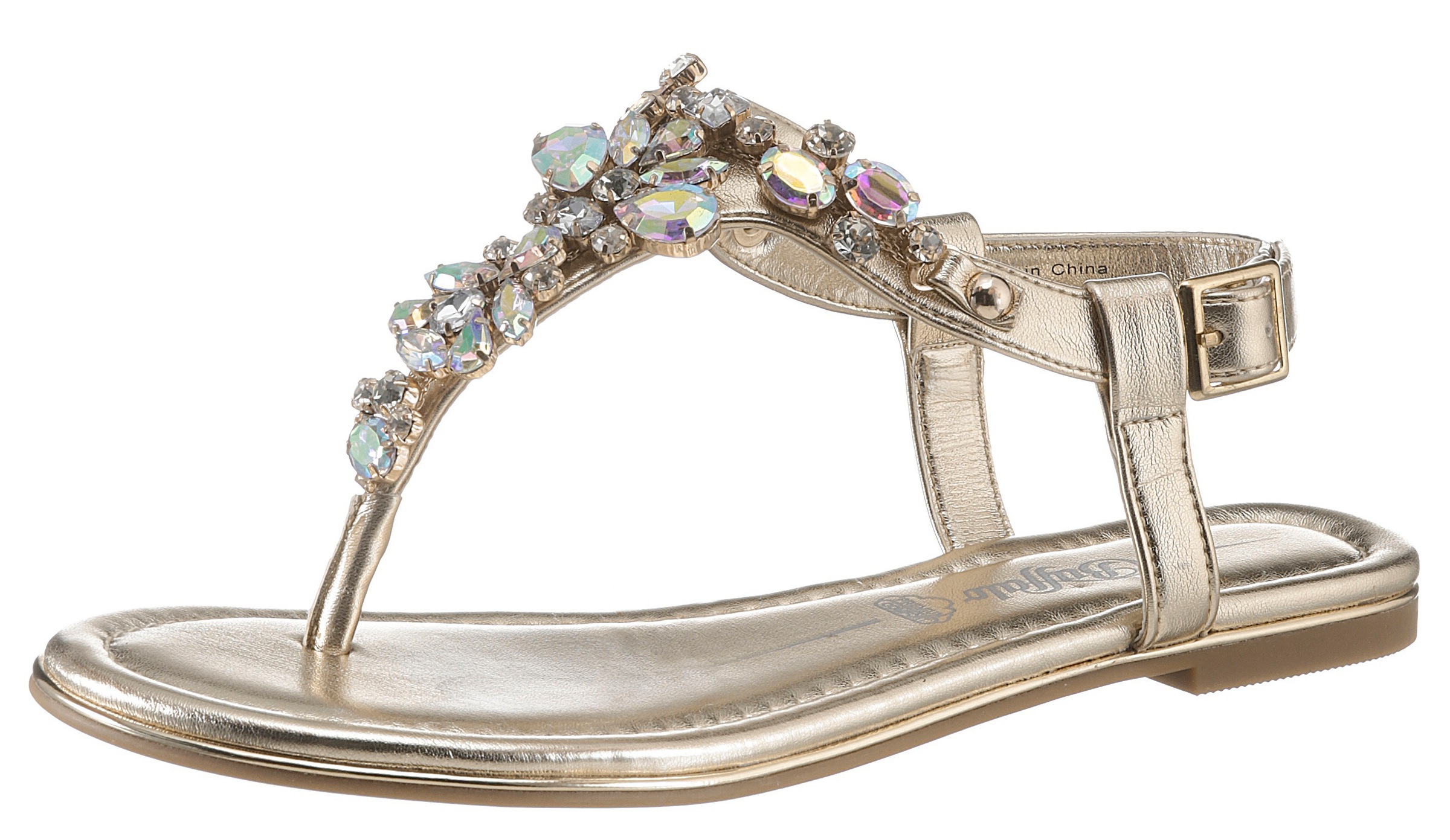 Buffalo Riemchensandale »RHONDA«, in Metallic-Optik kaufen