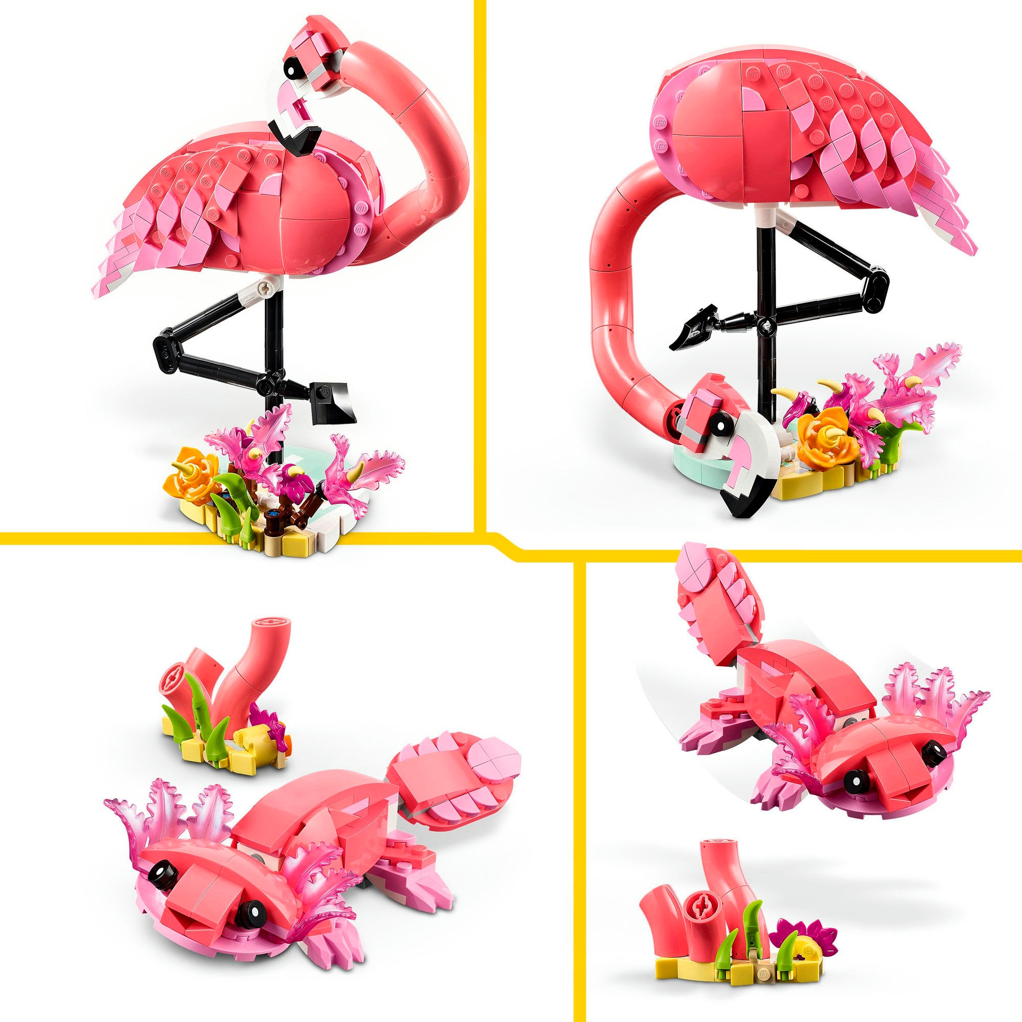 LEGO® Konstruktionsspielsteine »Wilde Tiere: Rosa Flamingo (31170), LEGO® Creator«, (288 St.), Made in Europe