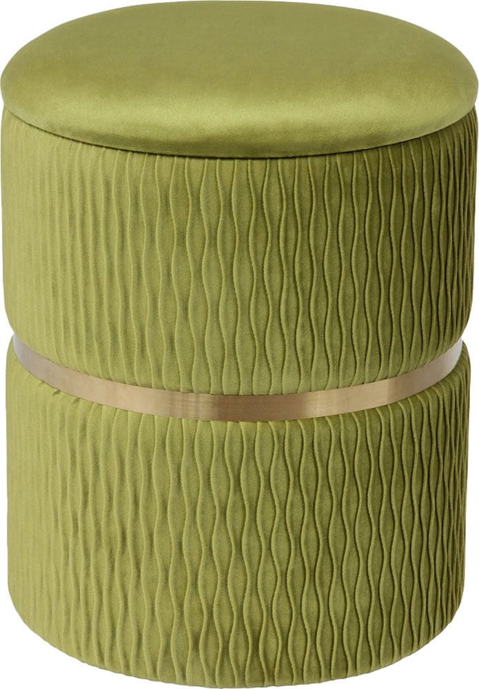 Kayoom Polsterhocker »Hocker Zora 425 2er-Set, Praktischer und versteckter Stauraum« Set, 2 Stk. tlg. 2er-Set mit Stauraum, ineinander stapelbar, goldener Ring