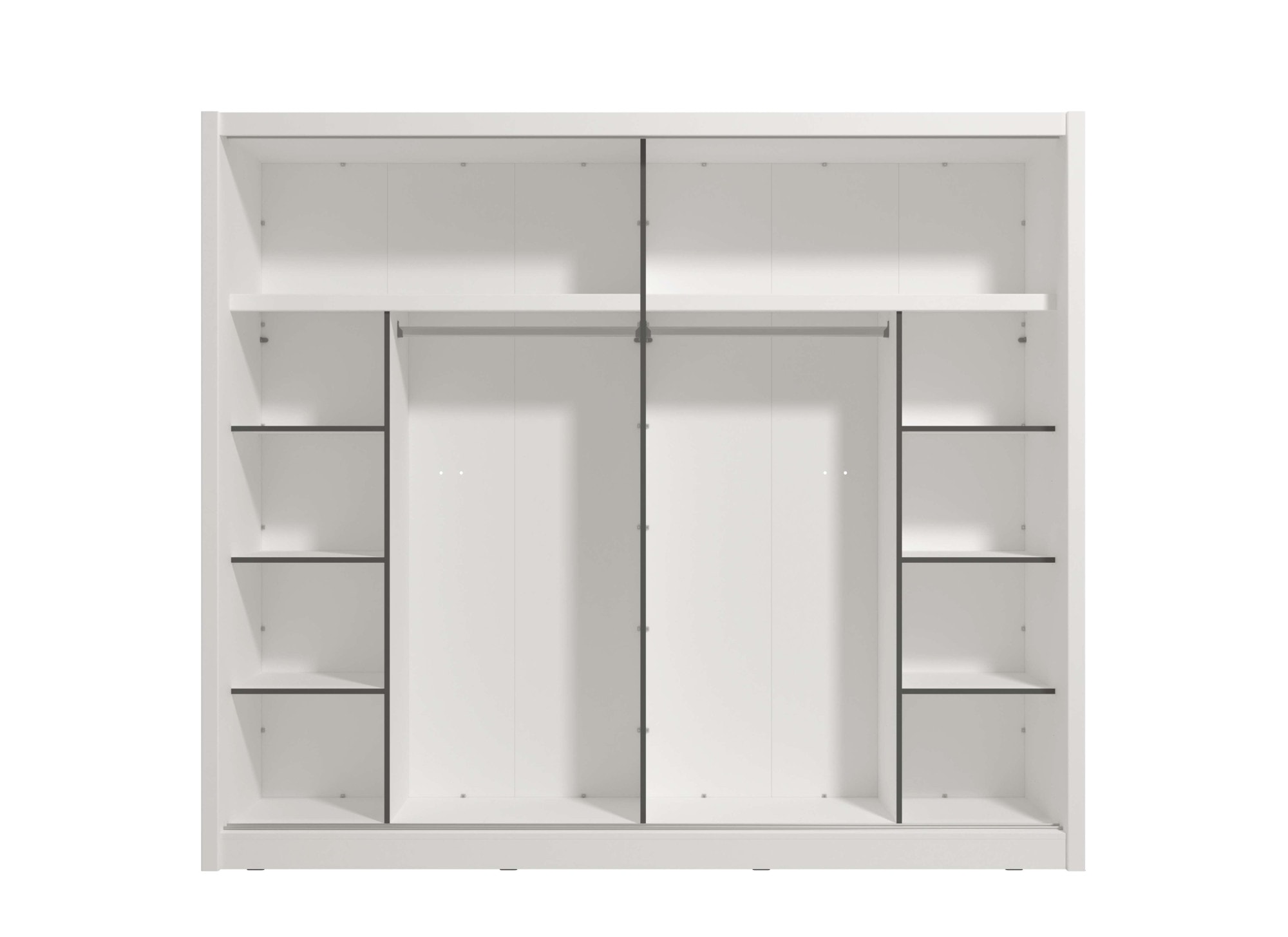 INOSIGN Schwebetürenschrank »Albi, Schlafzimmerschrank, Wäscheschrank in cashmere oder weiß« Kleiderschrank mit Spiegel MIT Innenausstattung,FSC®-zertifiziert