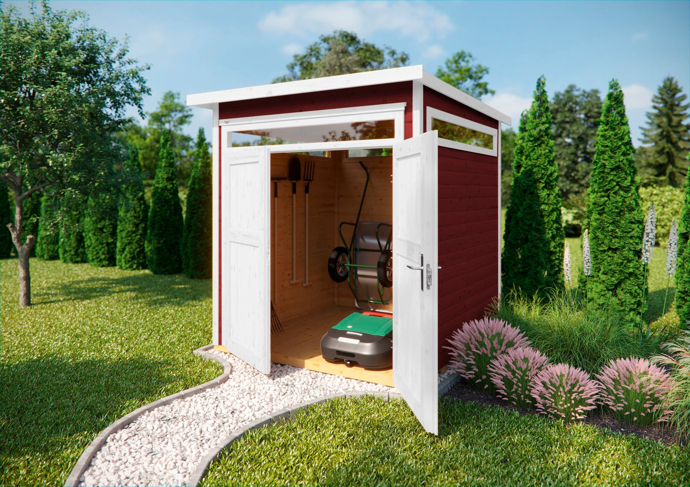 weka Gartenhaus »265 Gr. 3, 21 mm, rot«