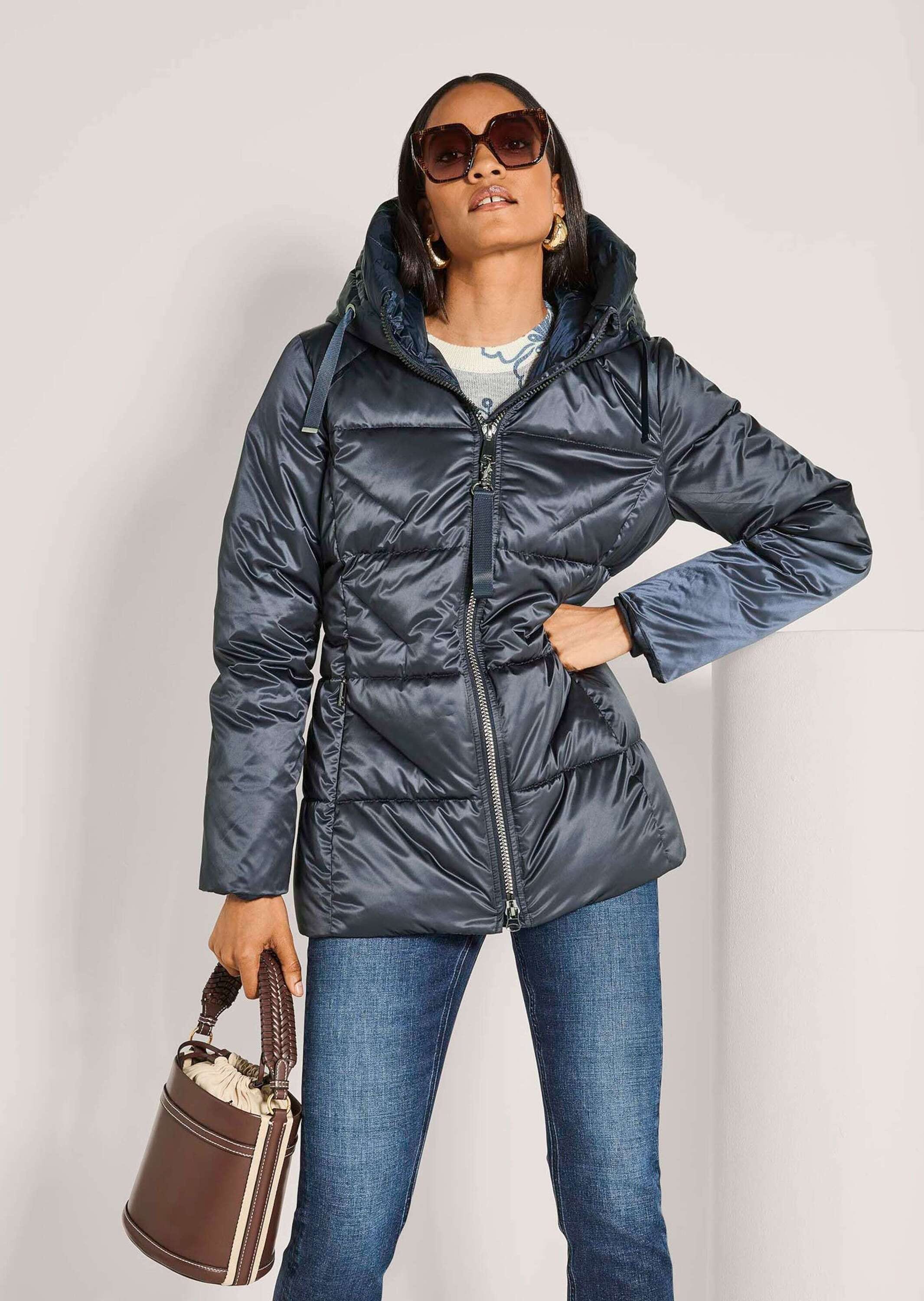 MADELEINE Steppjacke »Steppmantel Wattierte Outdoor-Jacke mit Kapuze, Stepp« mit Kapuze