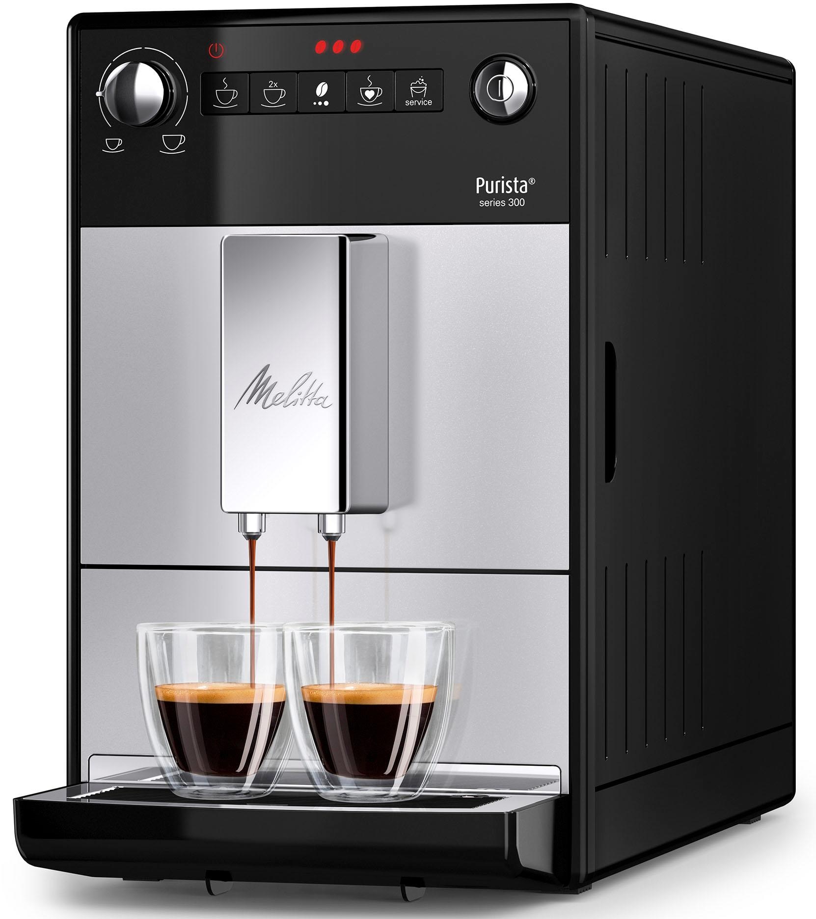 Kaffeevollautomat im F230-101, Melitta Shop extra OTTO Lieblingskaffee-Funktion, silber/schwarz«, kompakt jetzt & »Purista® Online leise