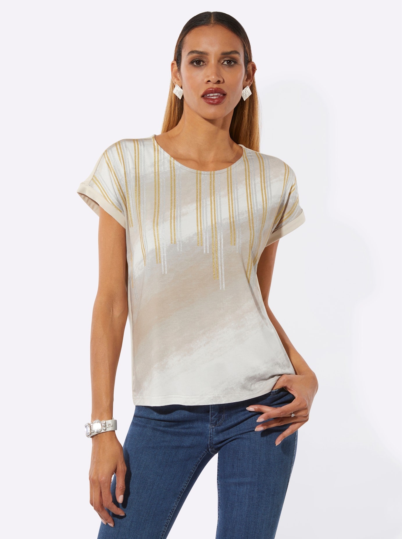 creation L Kurzarmshirt »Druck-Shirt« 1 tlg.