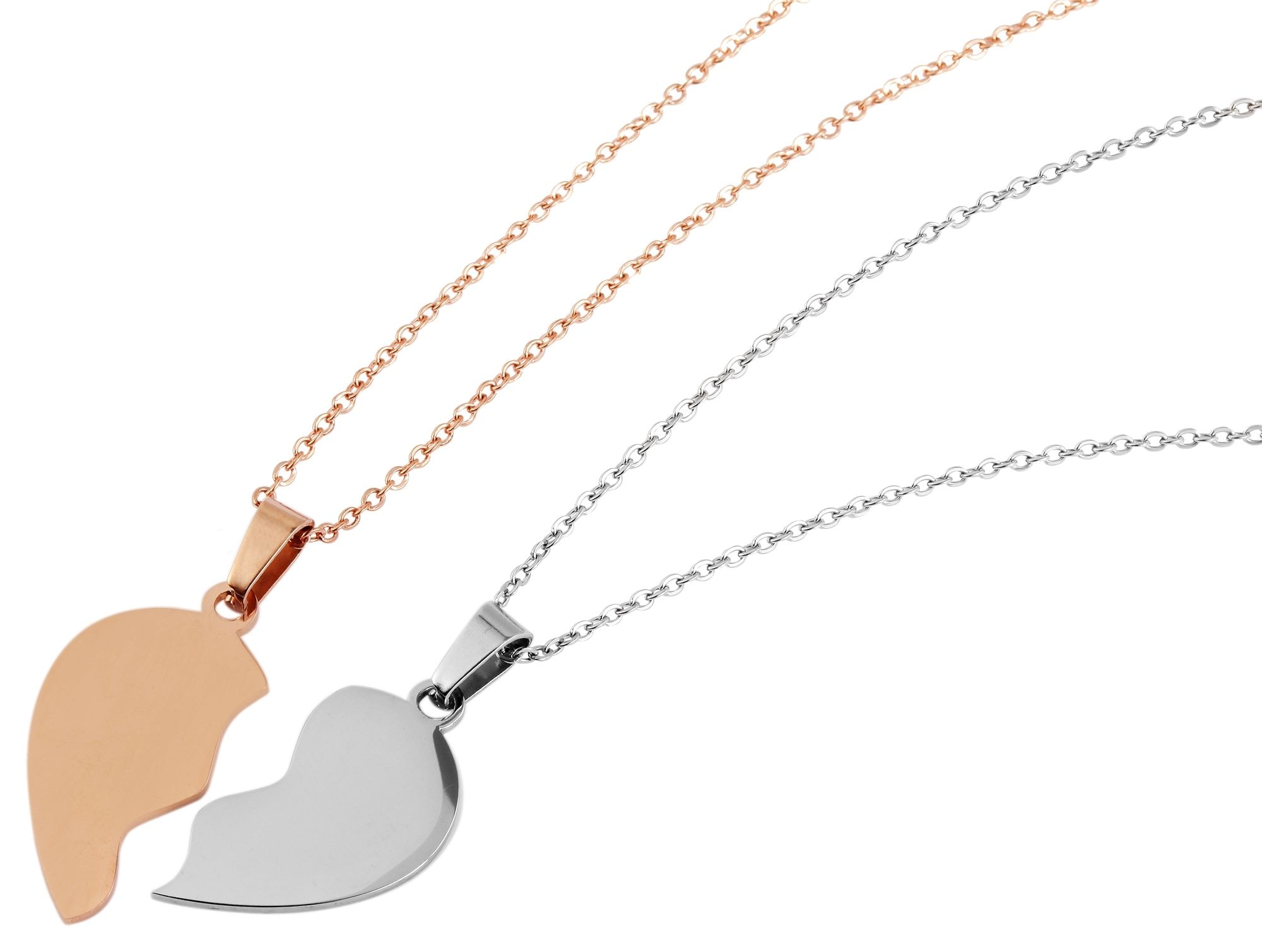 Adelia´s Gliederkette »Unisex Halskette ¿ Herz aus Edelstahl 43 cm«