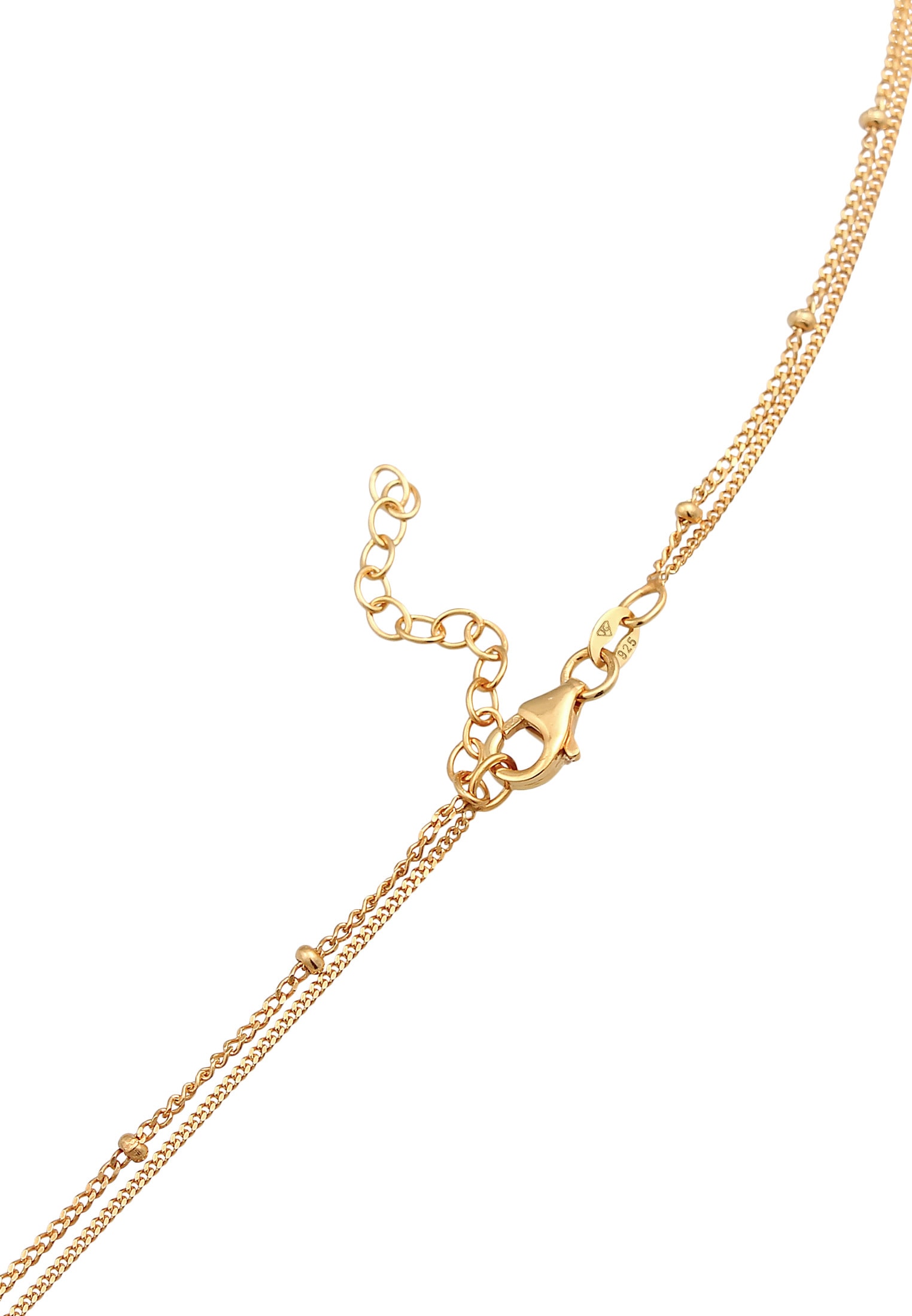 Elli Silberkette »Halskette Choker Layer Mondstein Kugelkette 925 Silber«