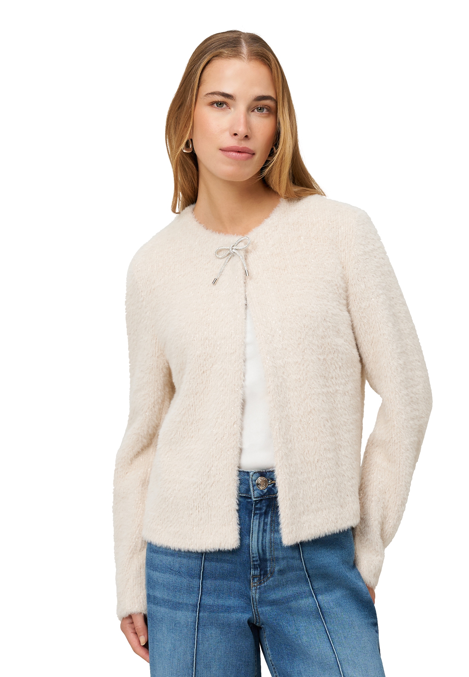 Zero Sweatshirt »Sweatjacke mit Schleife«
