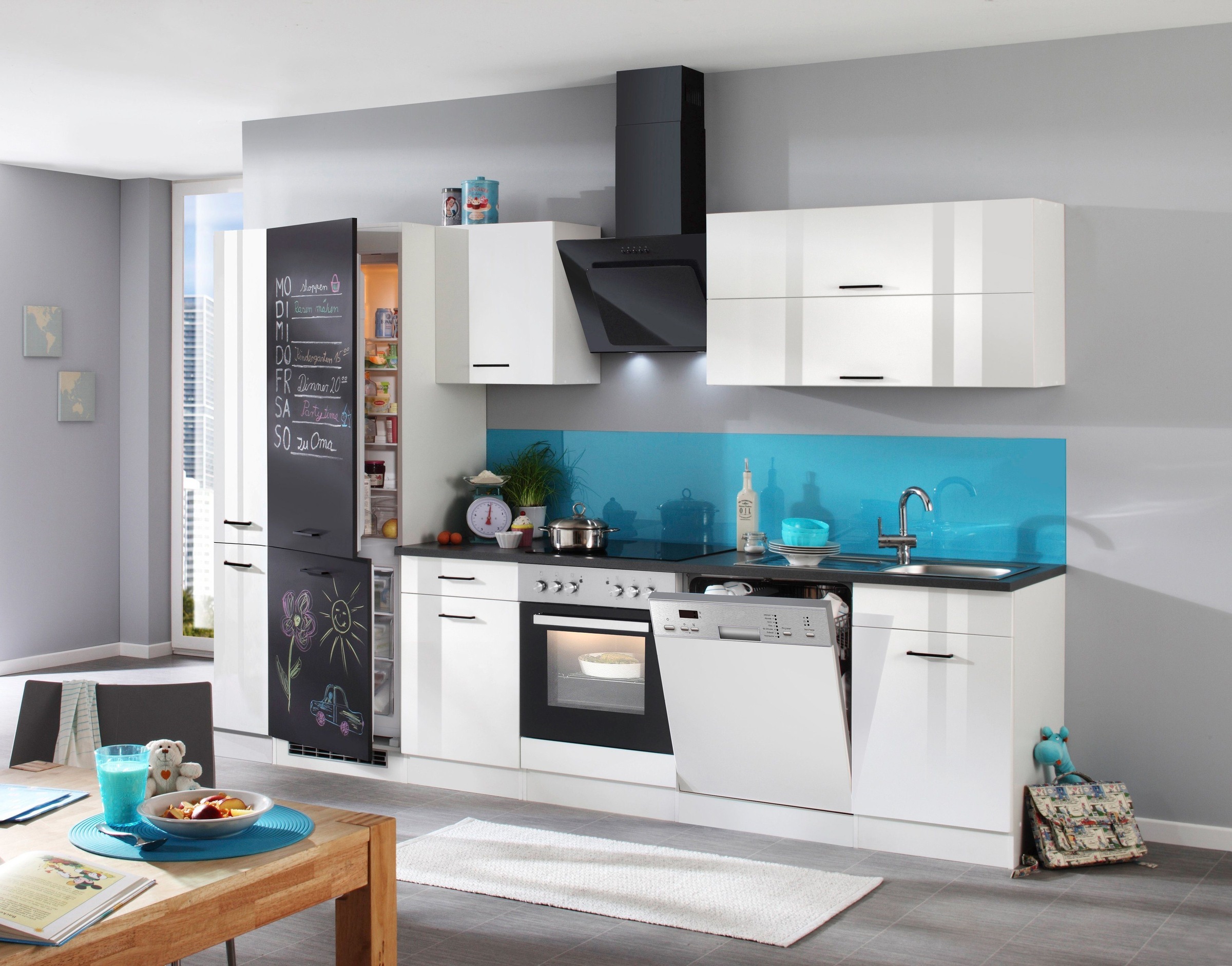 KOCHSTATION Küchenzeile »KS-Trier« mit E-Geräten, Breite 310 cm