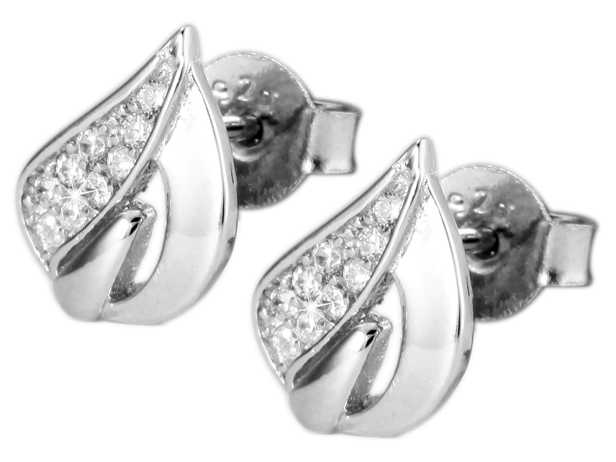 Adelia´s Paar Ohrstecker »Damen Ohrringe ¿ Ohrstecker aus 925 Silber mit Zirkonia«