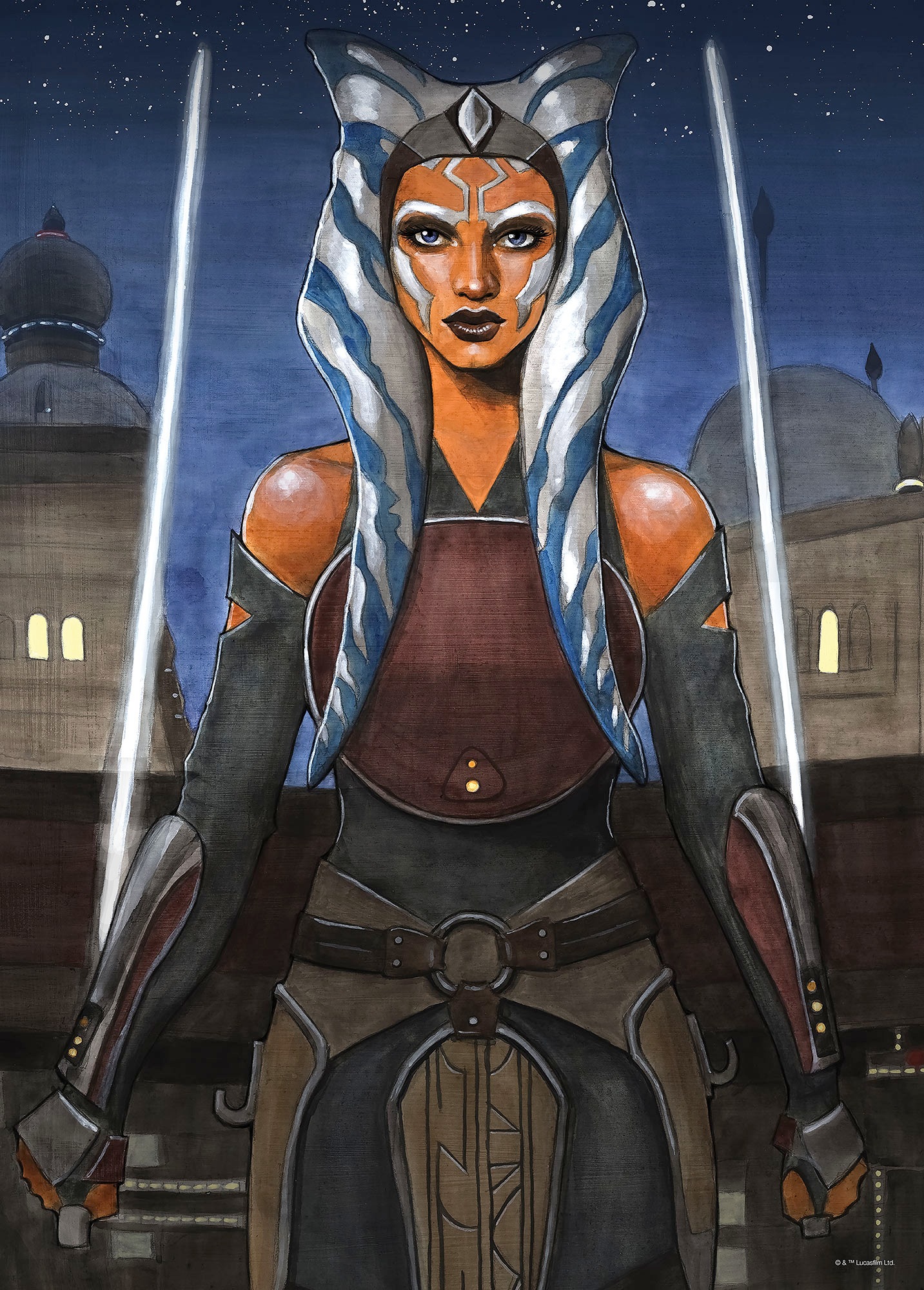 Komar Wandbild »Star Wars Ahsoka«, Disney, (Set, 1 St.), 40 x 50 cm (Breite x Höhe) - Kinderzimmer, Dekoration
