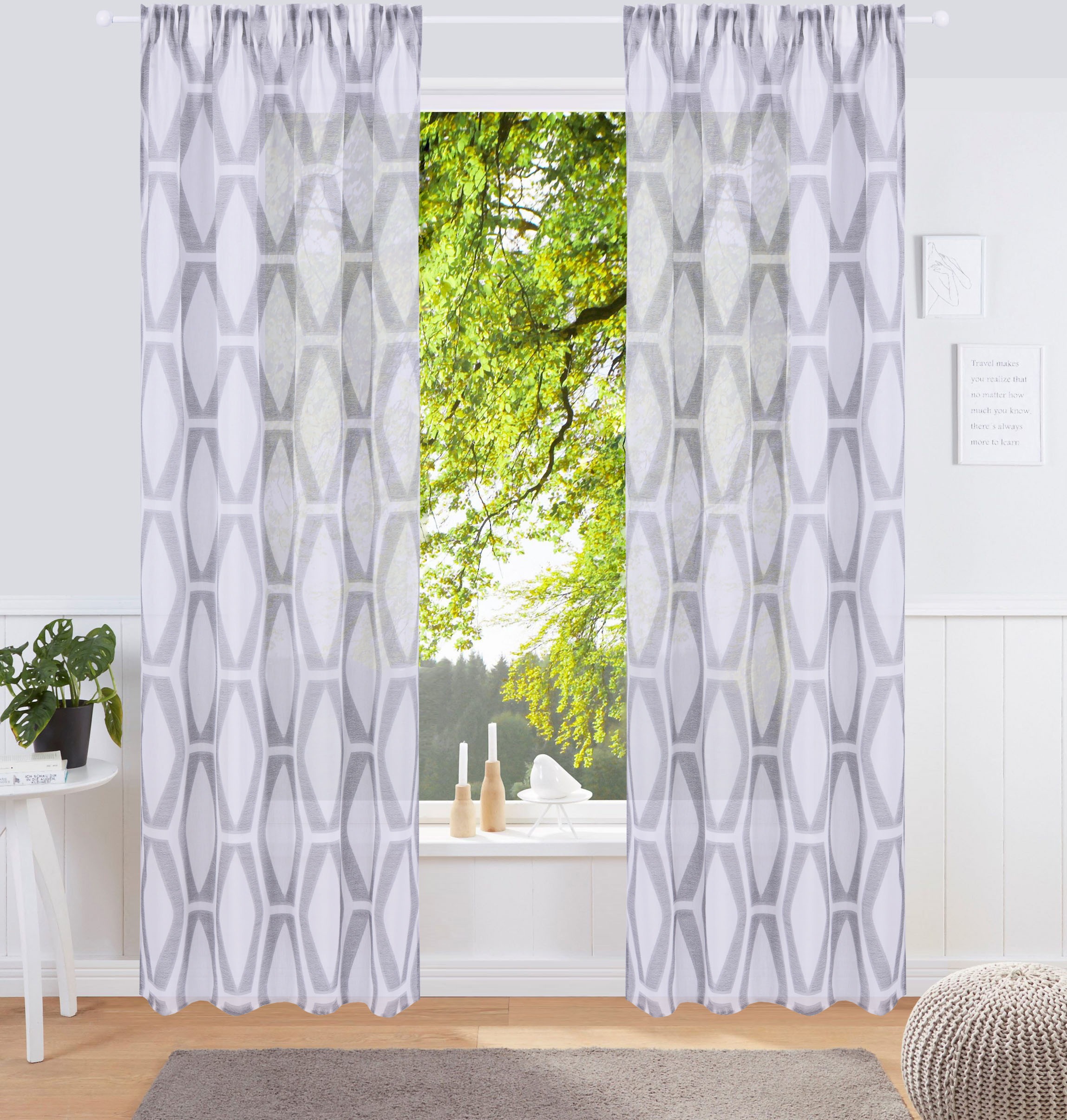 andas Gardine »Enzo«, (1 St.), halbtransparent, verschiedene Größen