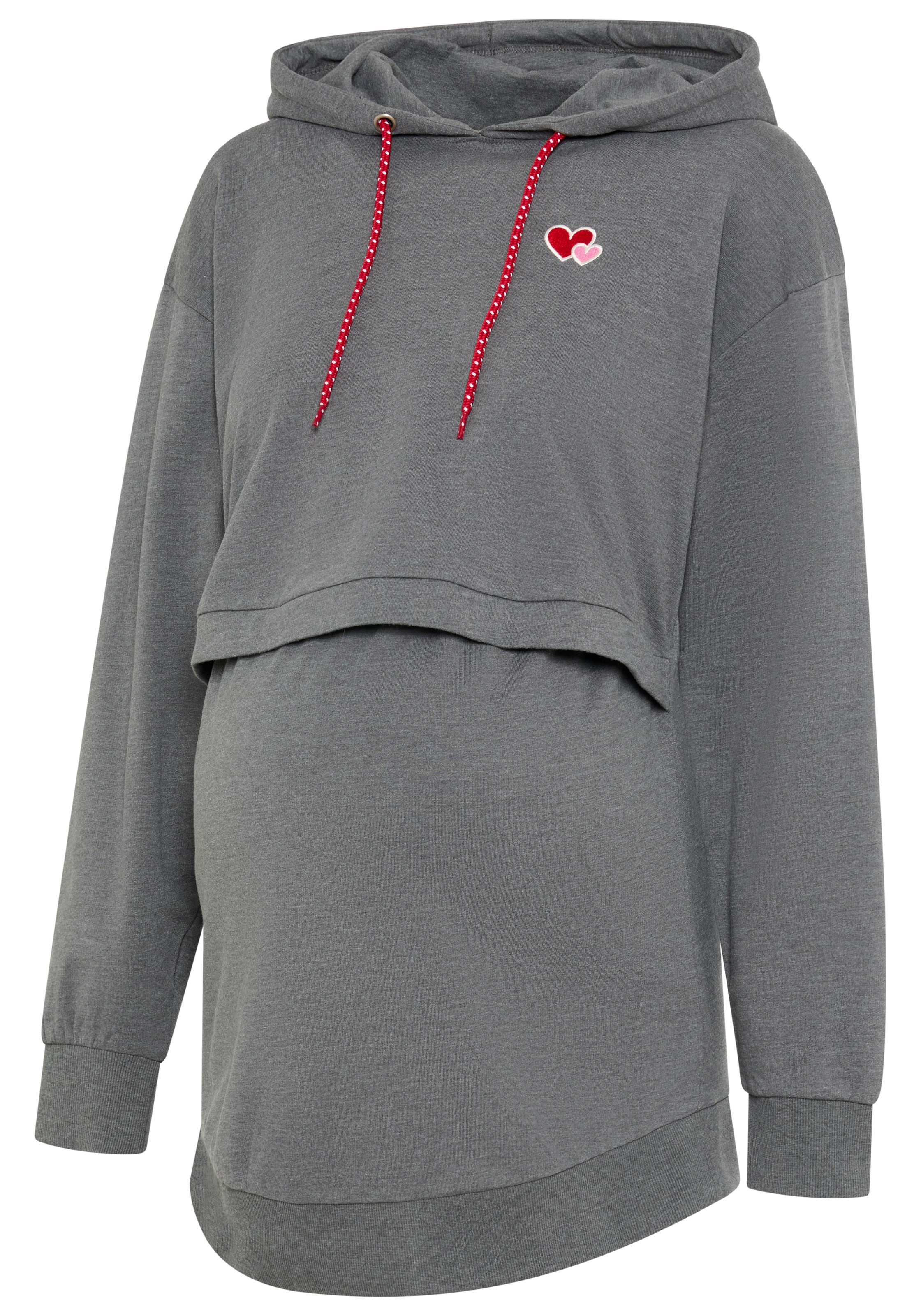 Neun Monate Umstandssweatshirt »Kapuzensweatshirt für Schwangerschaft und Stillzeit«, mit Kapuze, Langarm, aus Baumwolle und Polyester
