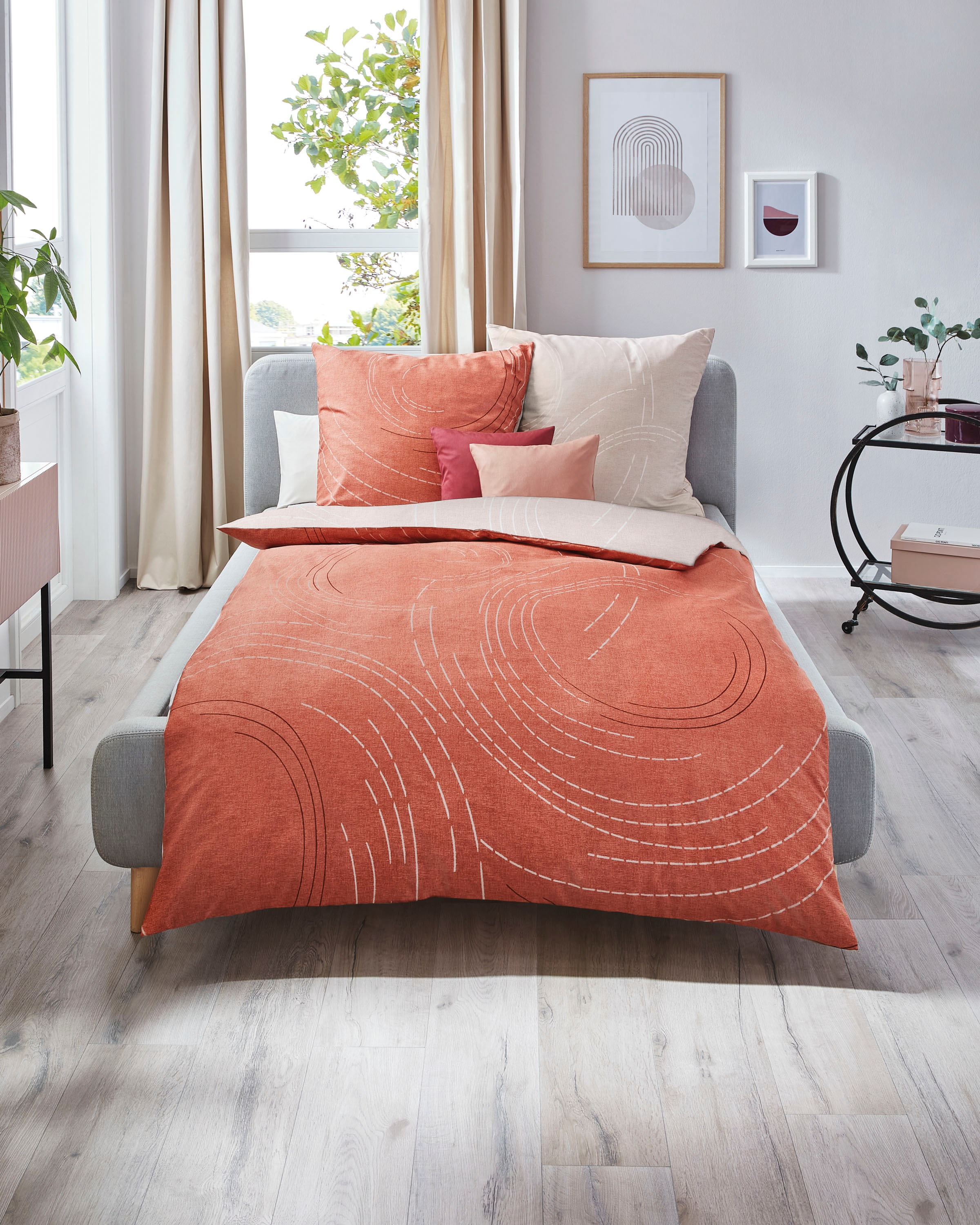 Kaeppel Wendebettwäsche »Jaro, in Gr. 135x200, 155x220 oder 200x200 cm«, mit Reißverschluss, 100% Baumwolle, Bettwäsche mit zeitlosem Design