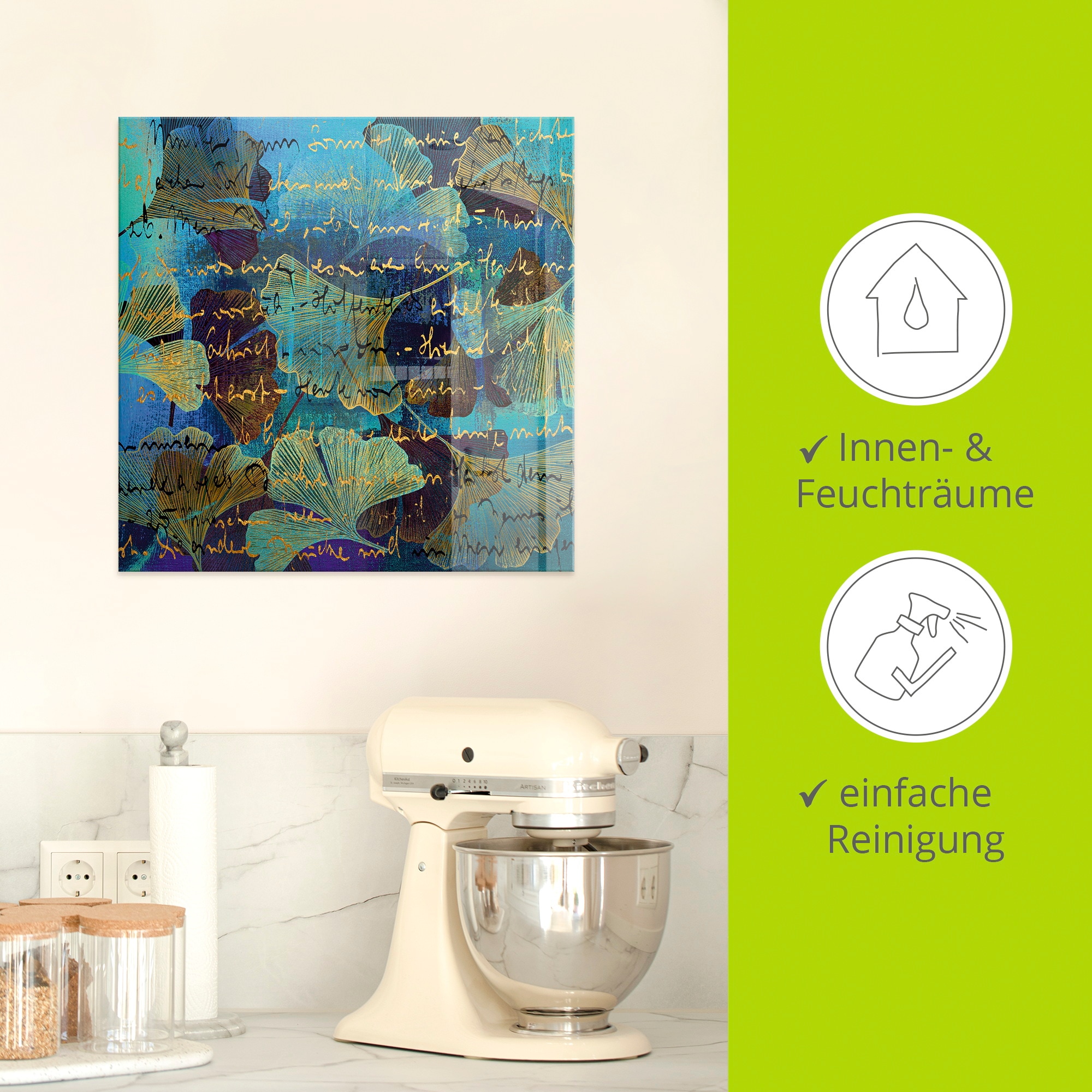 Artland Glasbild »Ginko« Muster 1 Stk. tlg. in verschiedenen Größen