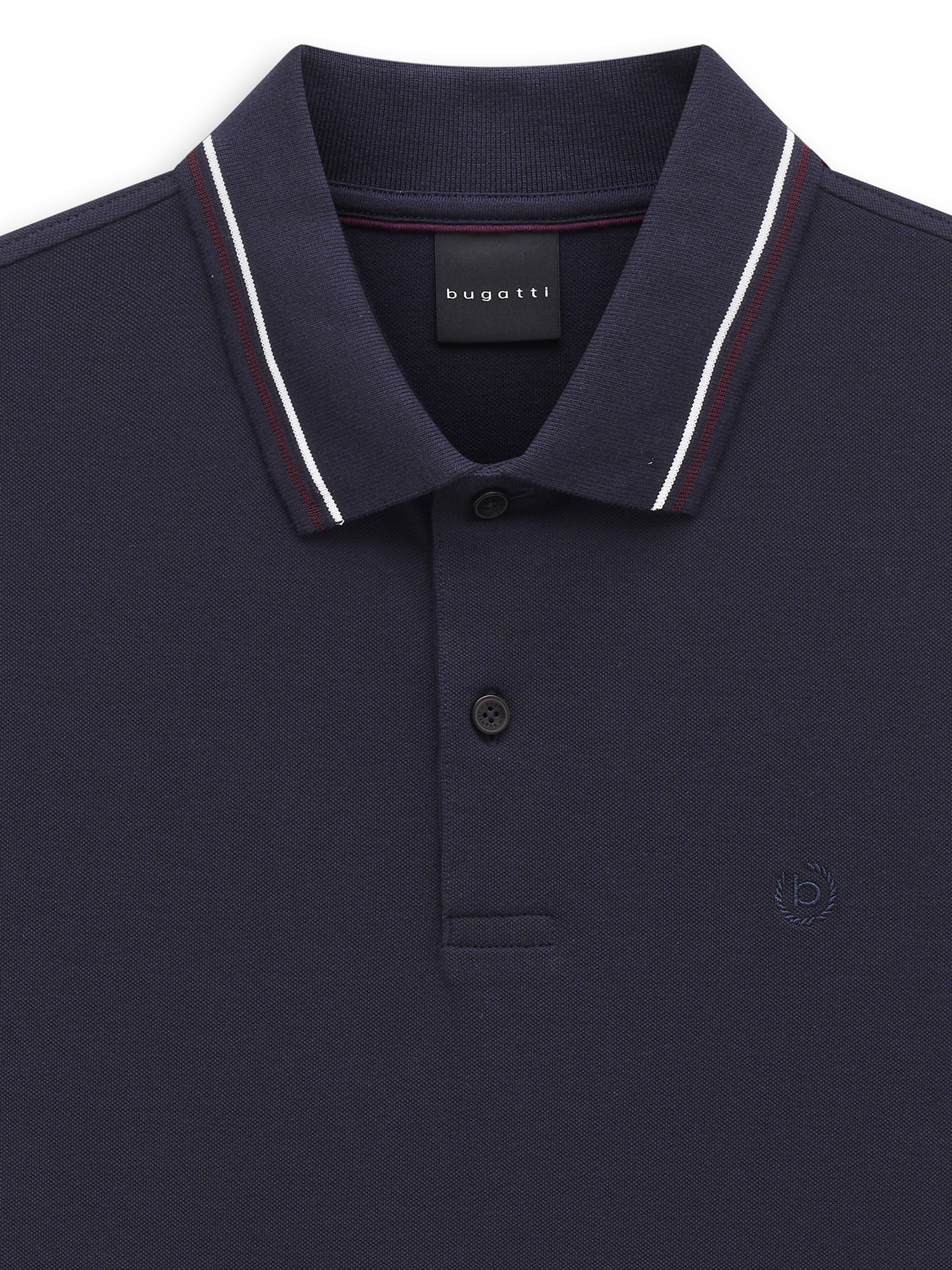 bugatti Poloshirt »Modern Fit« Modern Fit Baumwoll-Piqué Kurzarm Polokragen