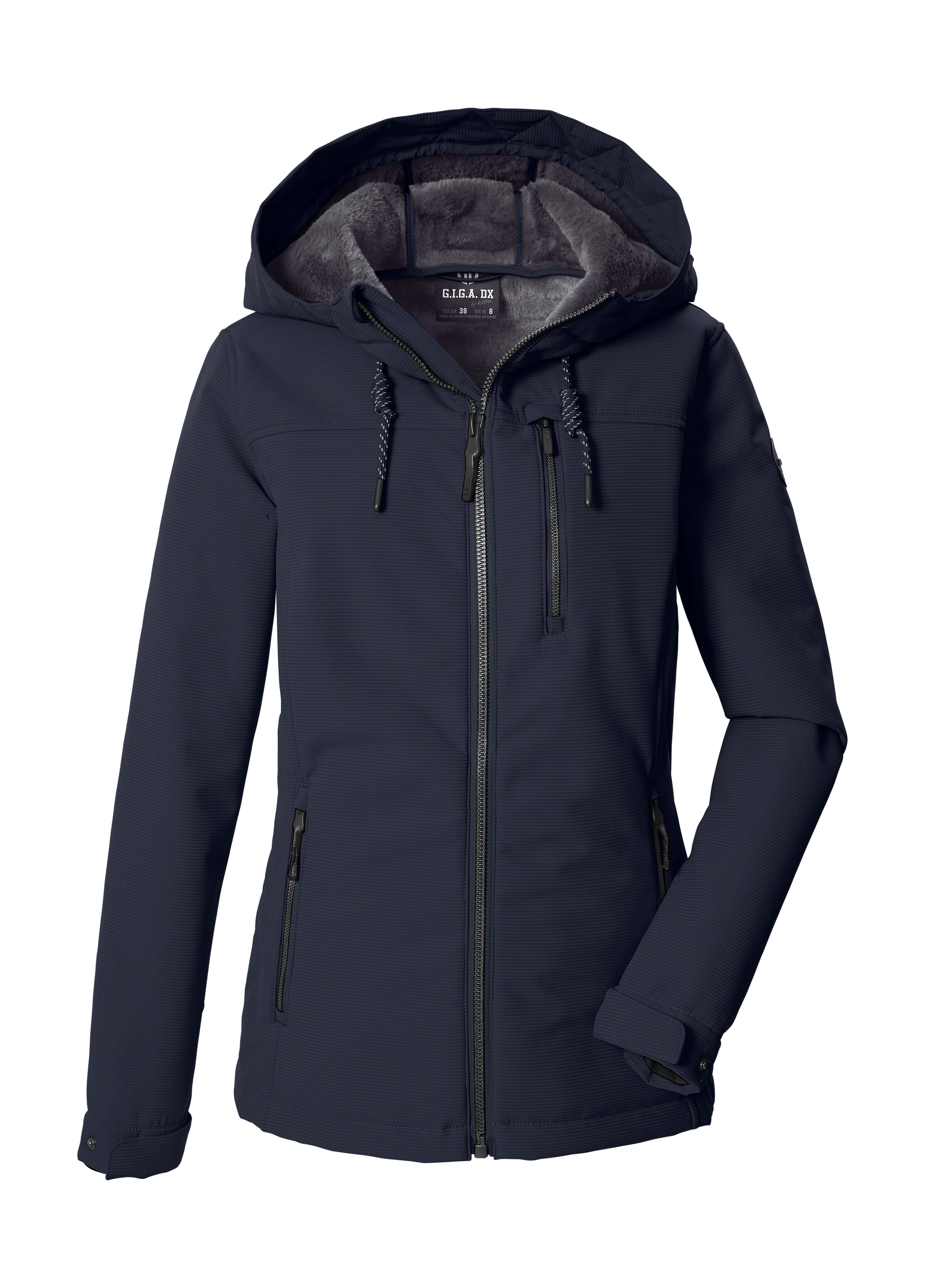 G.I.G.A. DX by killtec Softshelljacke »GW 59 WMN SFTSHLL JCKT« Winddichte, wasserabweisende Damenjacke mit Teddy-Fleecefutter