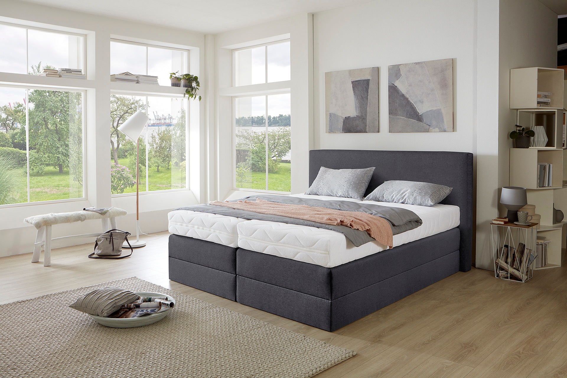Westfalia Schlafkomfort Boxspringbett, wahlweise mit Kaltschaum-Topper und versch. Matratzenarten/Härtegraden