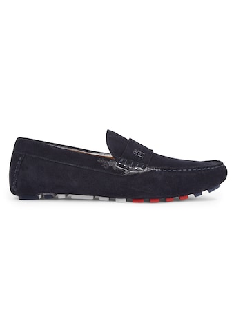 Mokassin »TH CLASSIC SUEDE DRIVER«, Slipper, Autofahrer Schuh, Pennyloafer mit Zierriegel