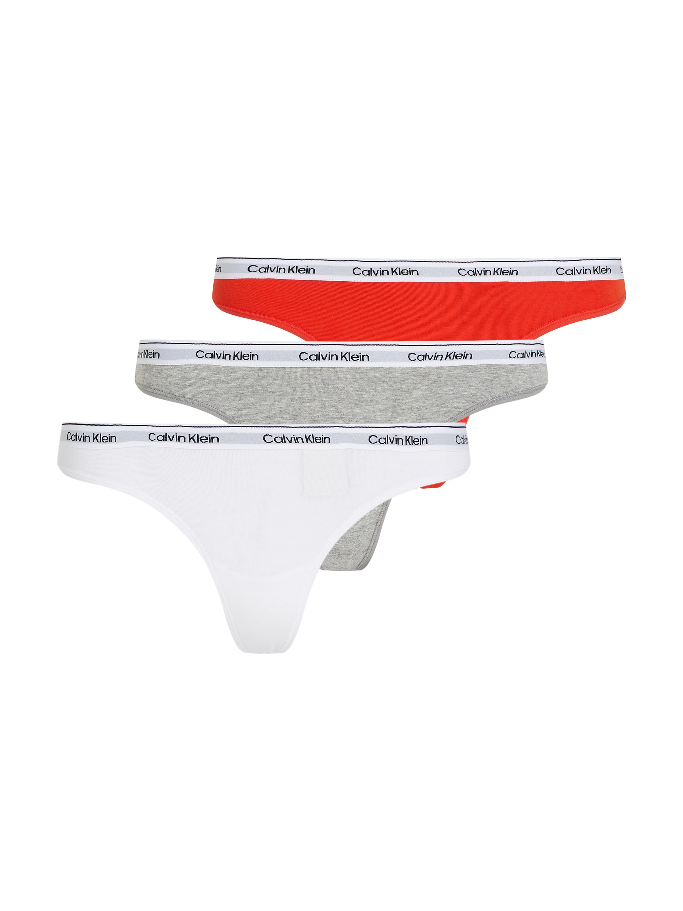 Calvin Klein Underwear Tanga »3 PACK THONG (LOW-RISE)«, (3 St.), String low waist mit Logobund