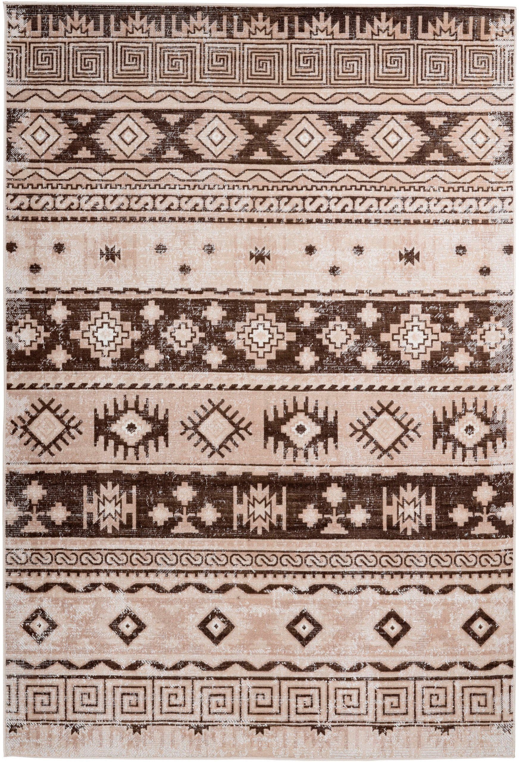 calo-deluxe Teppich »Ruzica-303«, rechteckig, 6 mm Höhe, Flachgewebe, Vintage Design, Wohnzimmer
