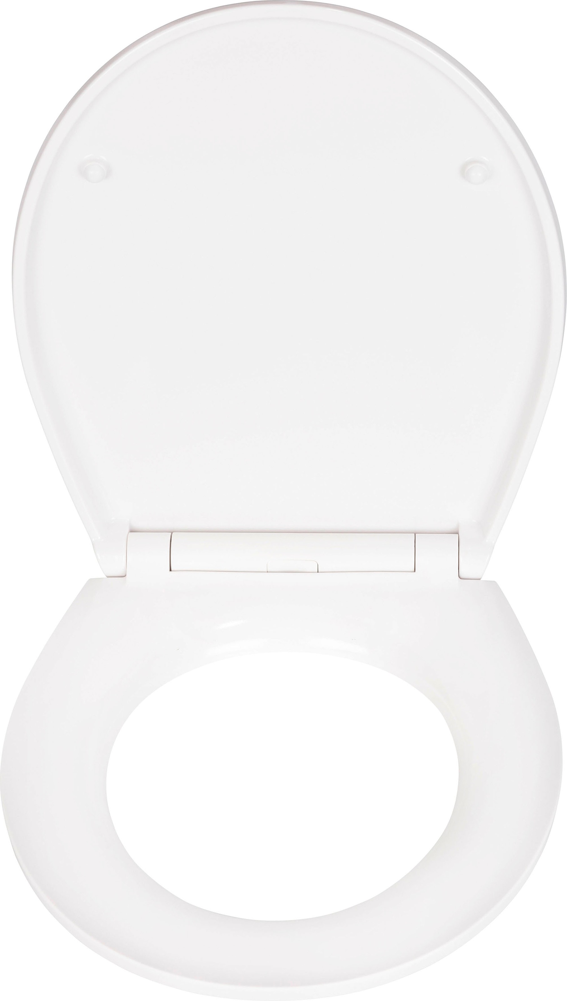WENKO WC-Sitz »White Marble«, mit Relief, aus antibakteriellem Duroplast